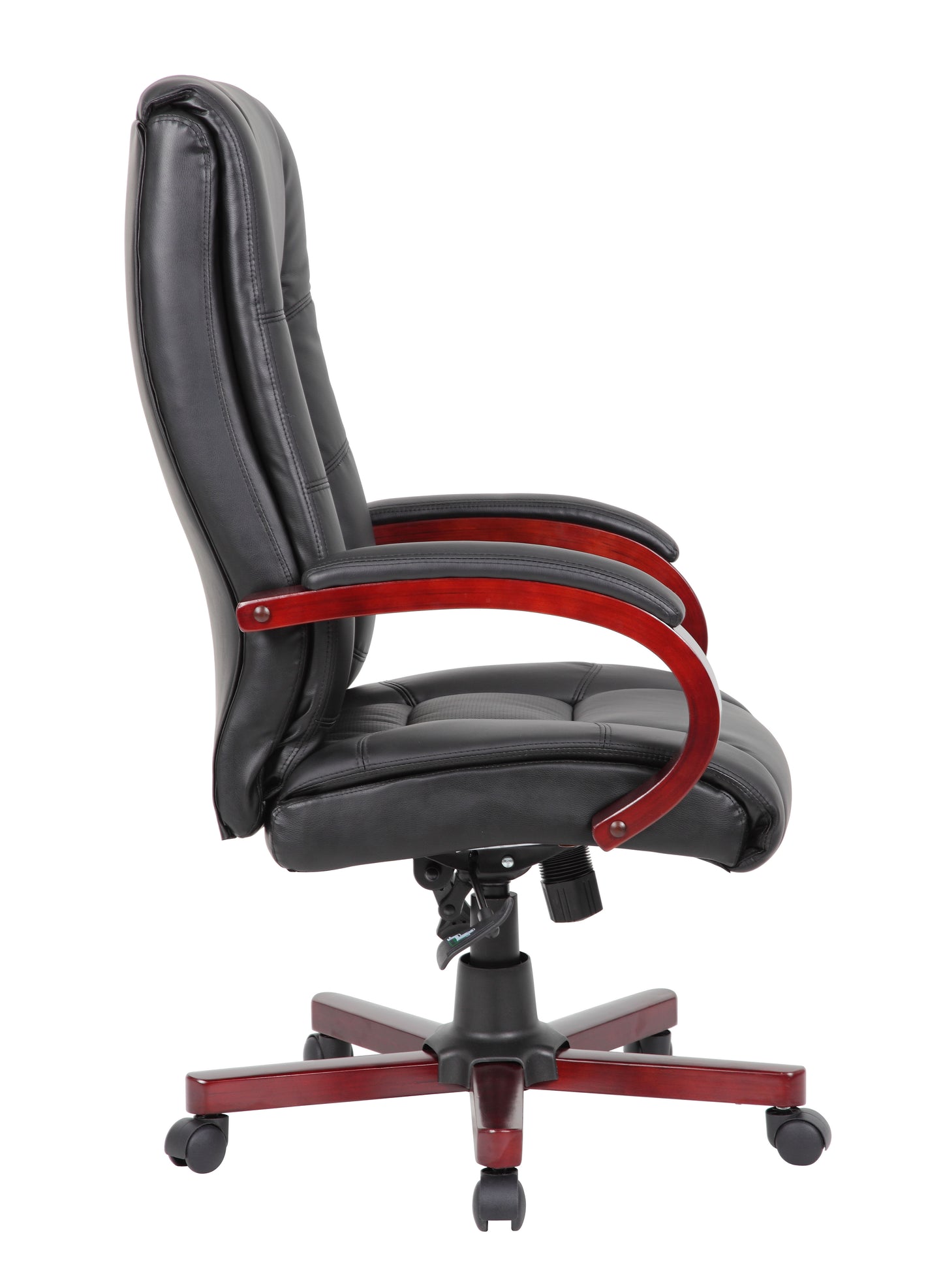 Boss High Back Executive Wood Finished Chair, Mahogany image 7