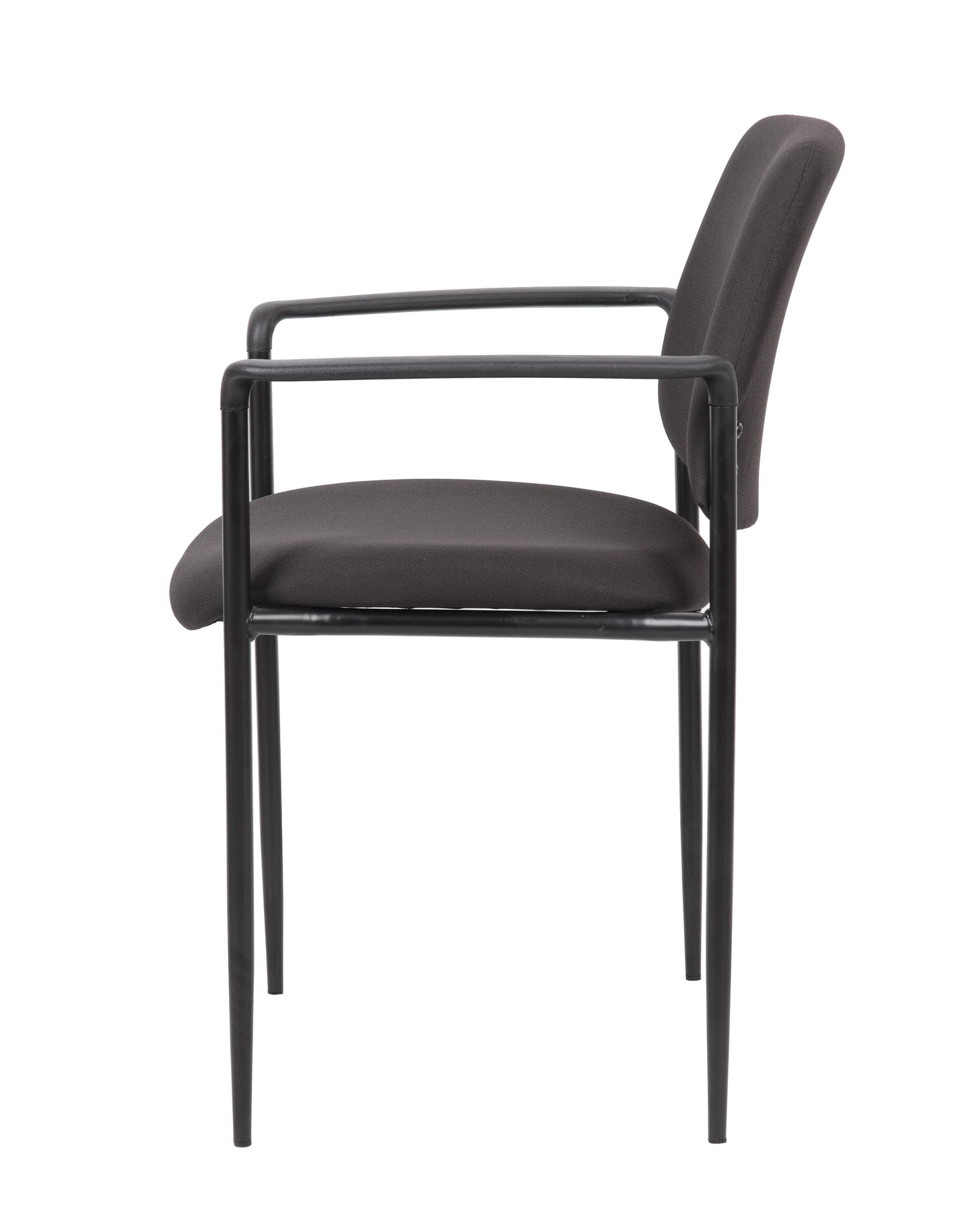 Boss Square Back Diamond Stacking Chair W/Arm In Black image 7