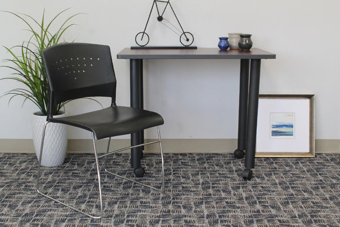 Boss Black Stack Chair With Chrome Frame 5 Pcs Pack image 7