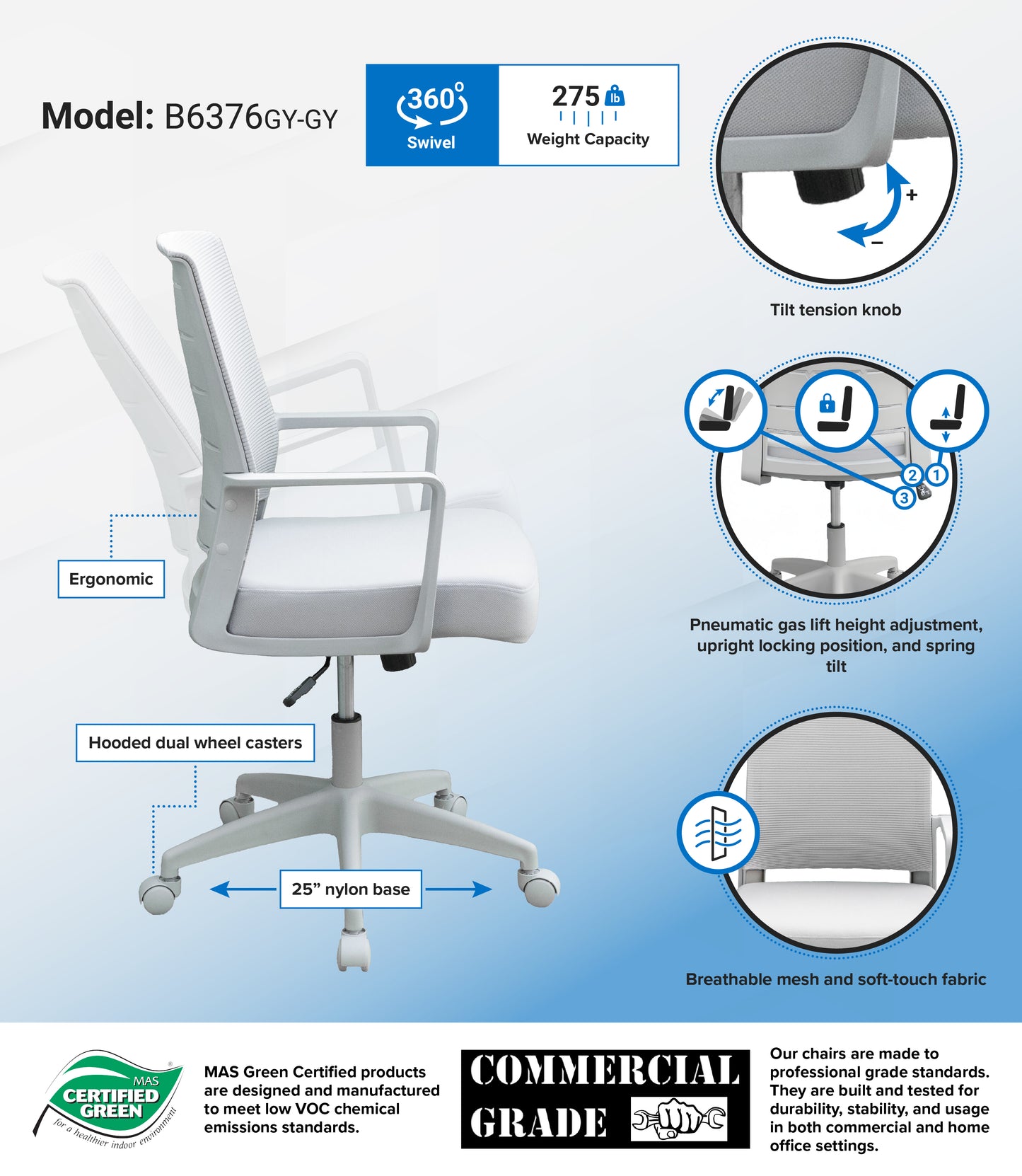 Boss All Grey Task Chair image 3