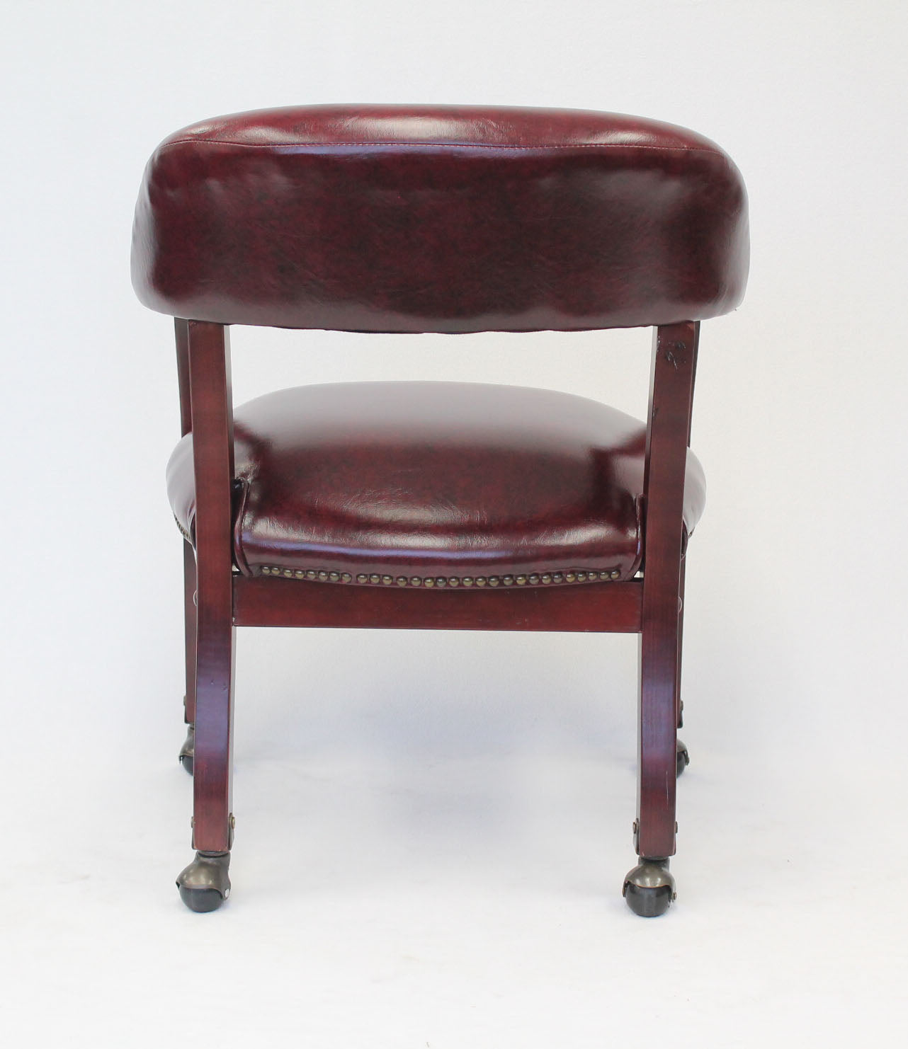Boss Captain's guest, accent or dining chair in Burgundy Vinyl W/ Casters image 6