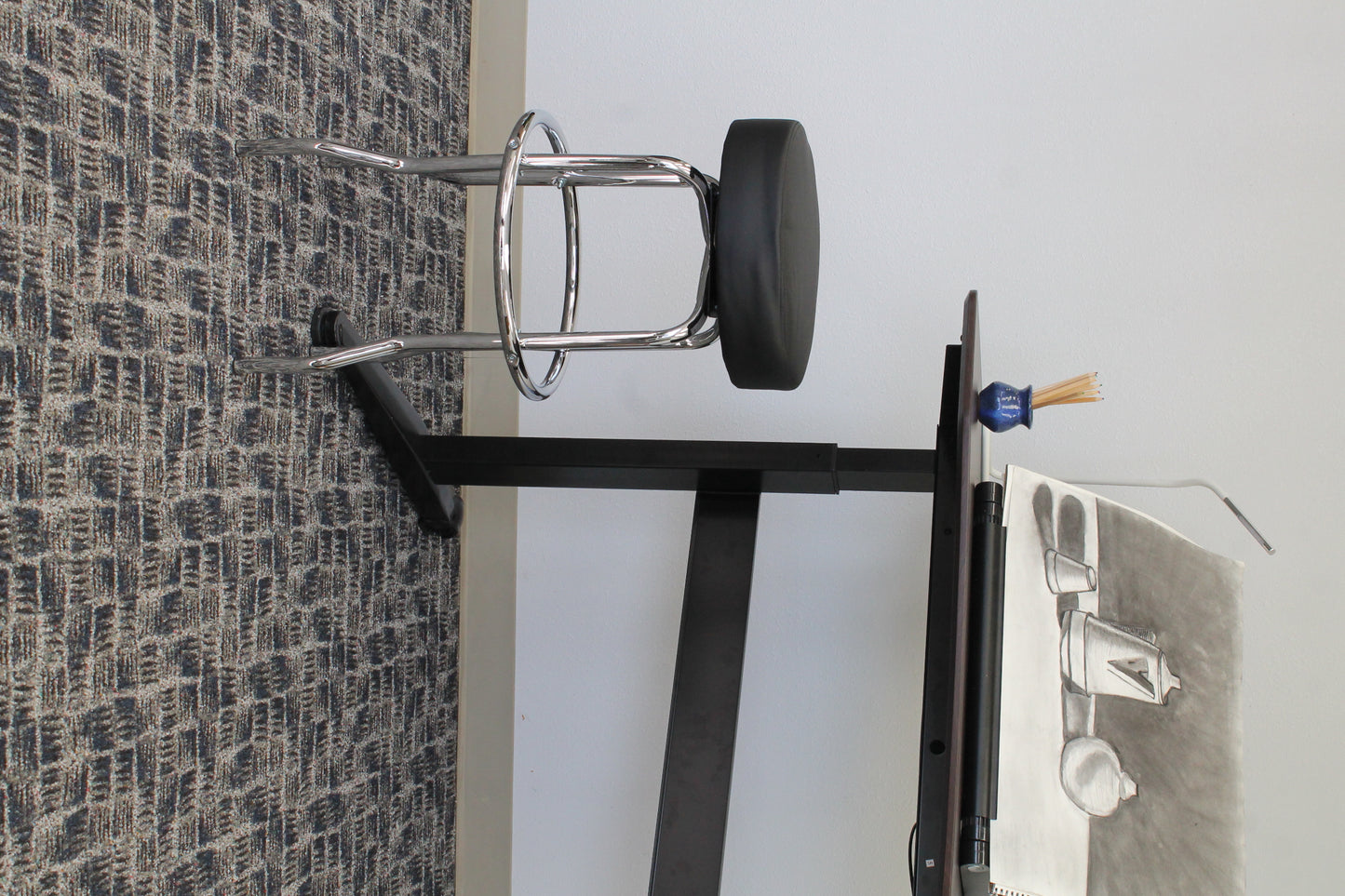 29" Chrome/Black Stool image 4