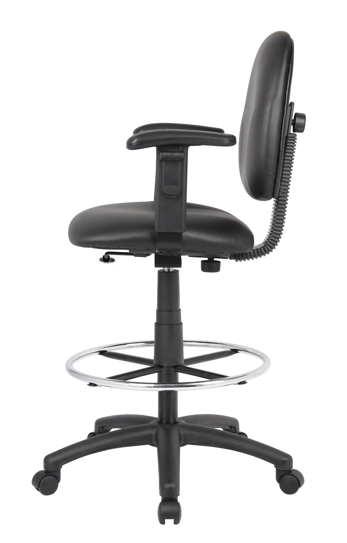 Boss Black Antimicrobial Drafting Stools W/Adj Arms & Footring image 8