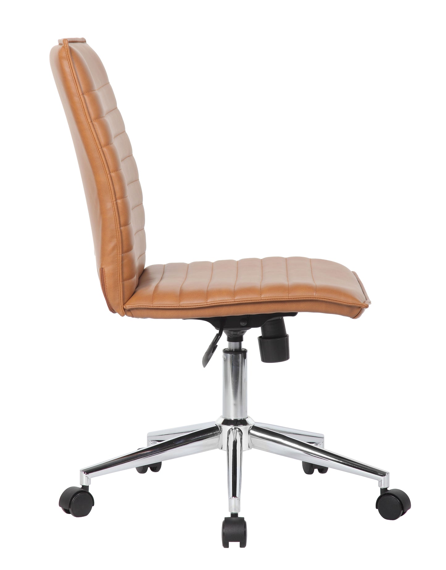 Boss Caramel Vinyl Armless Hospitality Chair image 9