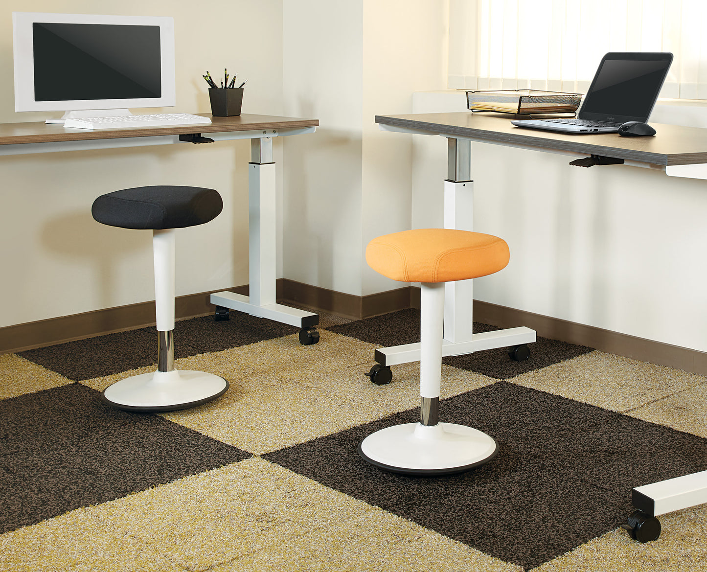 Office Star Active Perch orange wobble stool ACT1010-18 - image 3