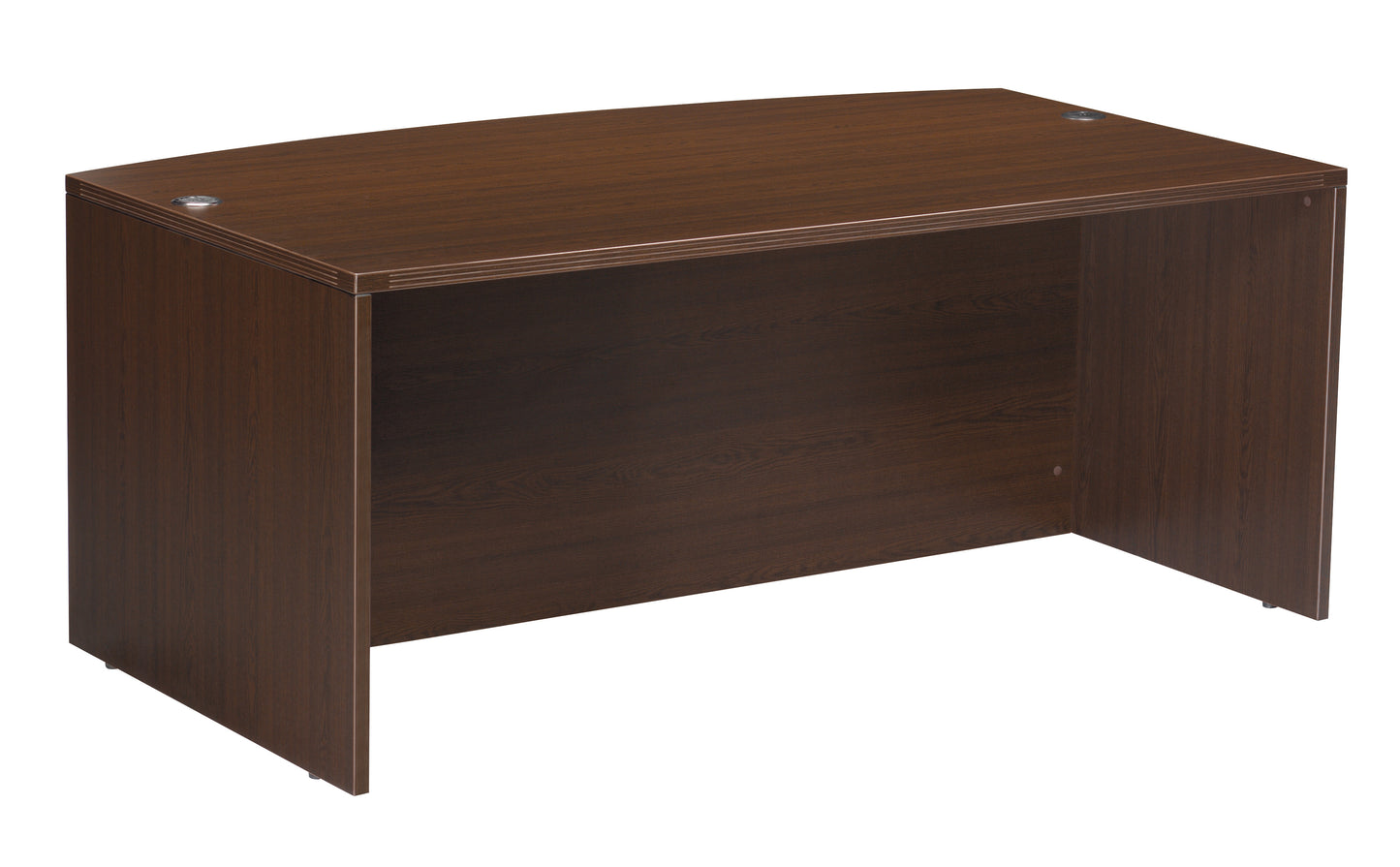 72"x42" Bow Front Desk Shell ( 7 Finishes )