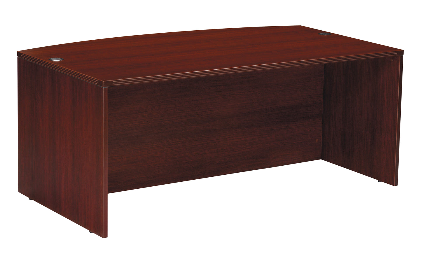 72"x42" Bow Front Desk Shell ( 7 Finishes )