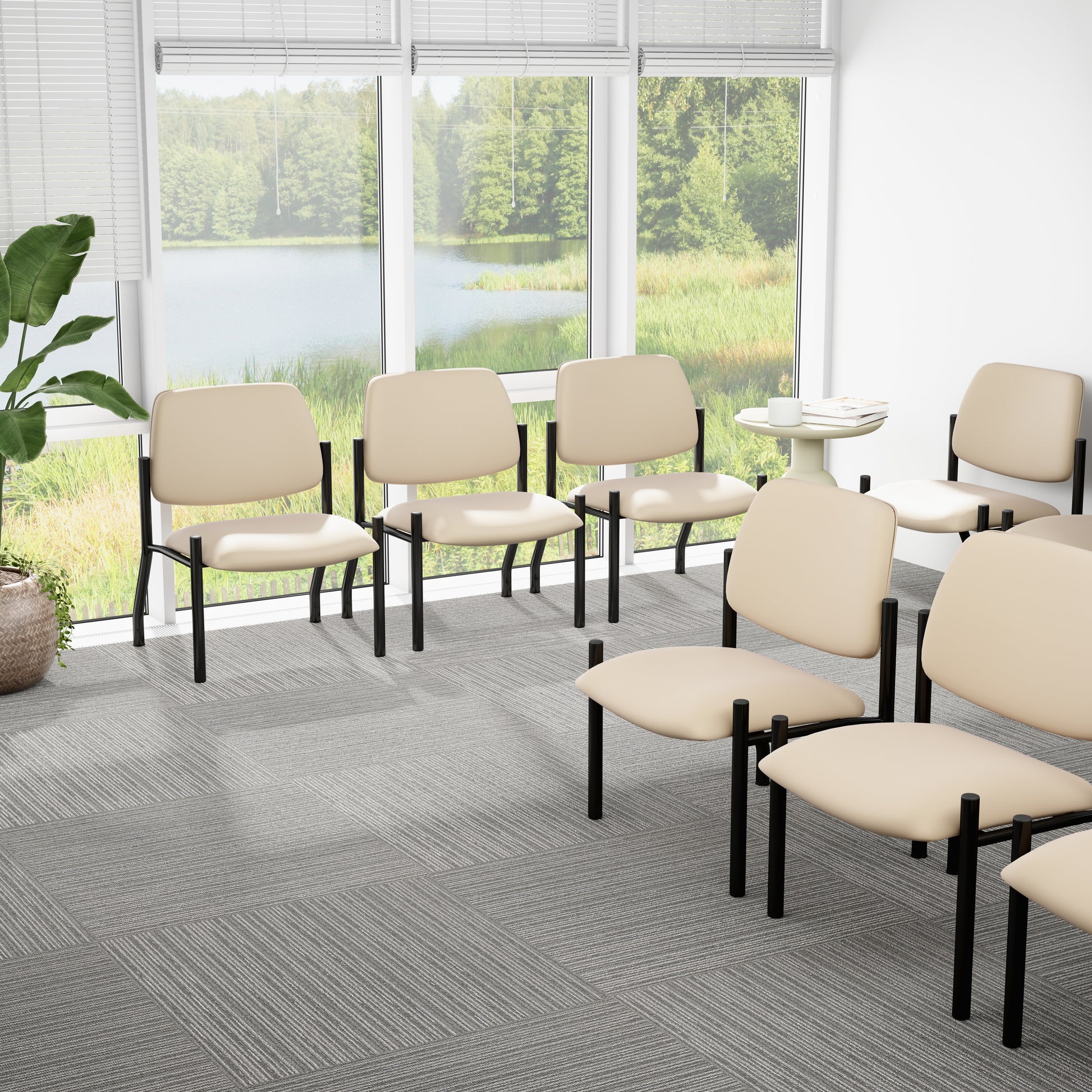 Boss Antimicrobial Armless Guest Chair, 400 lb. weight capacity image 2