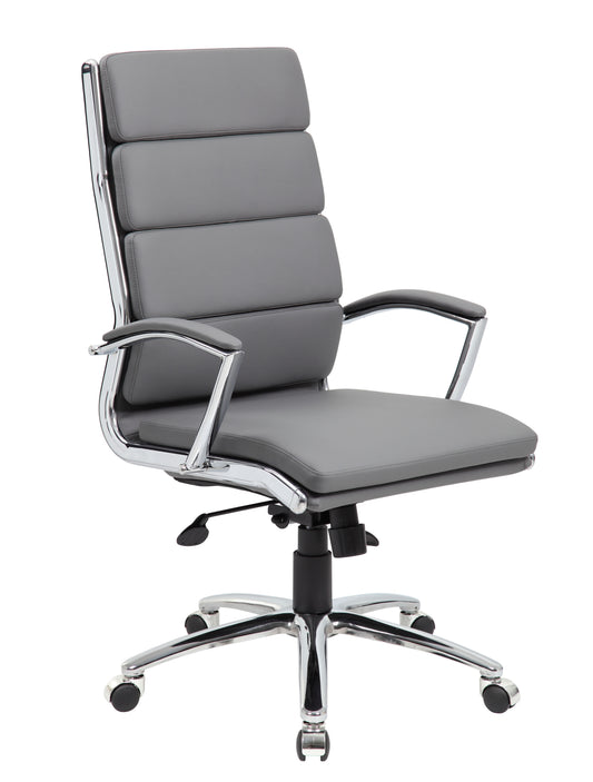 Boss Executive CaressoftPlus Chair with Metal Chrome Finish