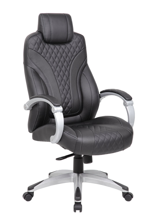 Boss Executive Hinged Arm Chair - Black