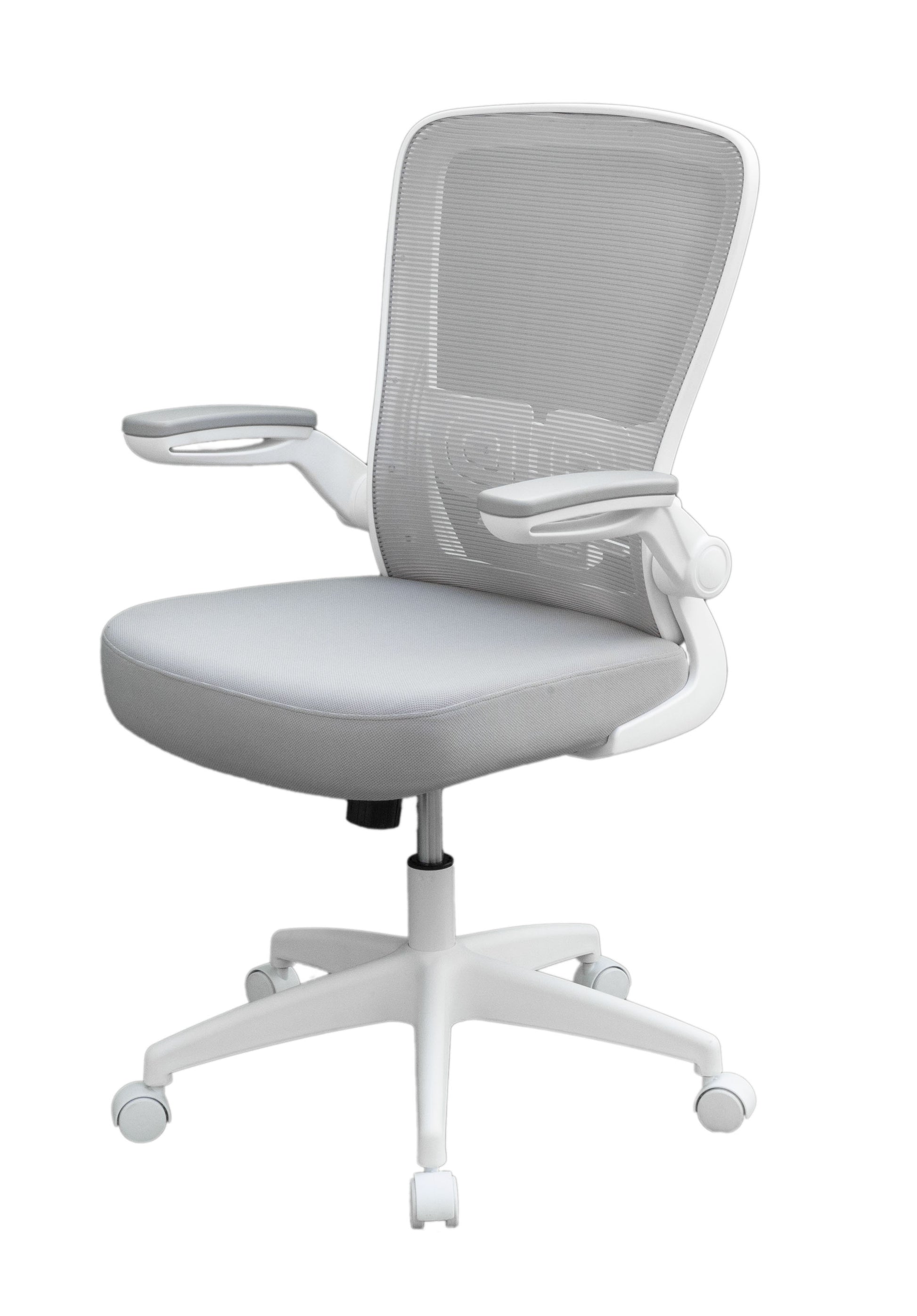 Boss Grey Mesh, Flip Arm, Task Chair, White Frame image 8