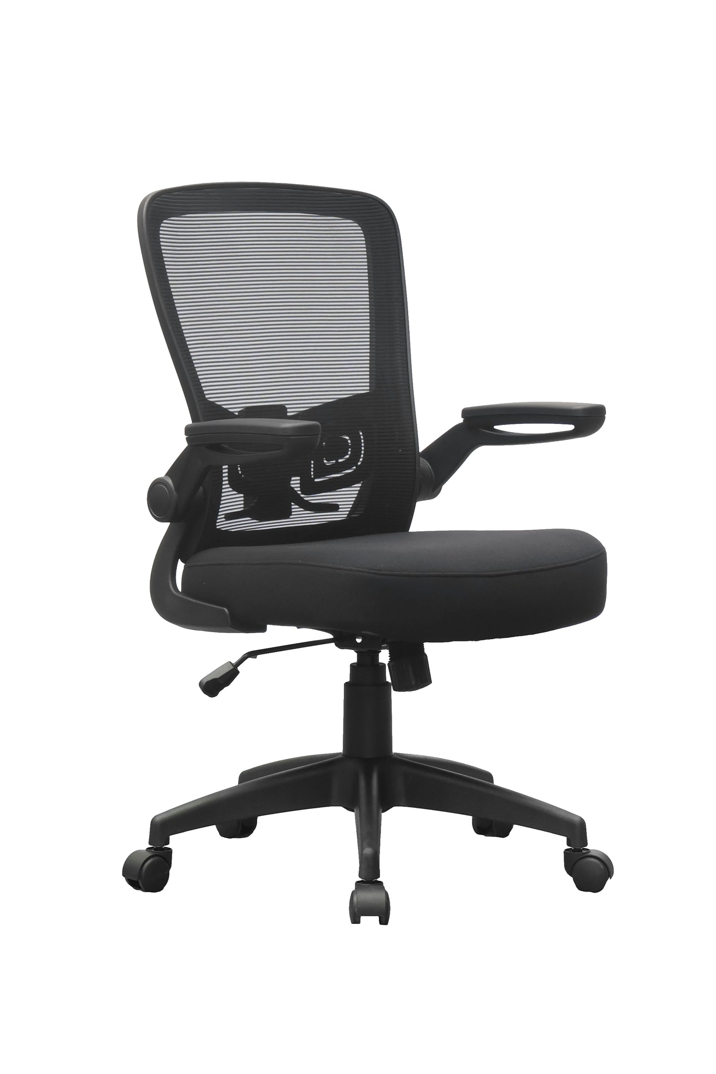 Boss Black Mesh, Flip Arm, Task Chair, Black Frame