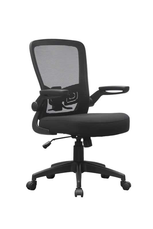Boss Black Mesh, Flip Arm, Task Chair, Black Frame