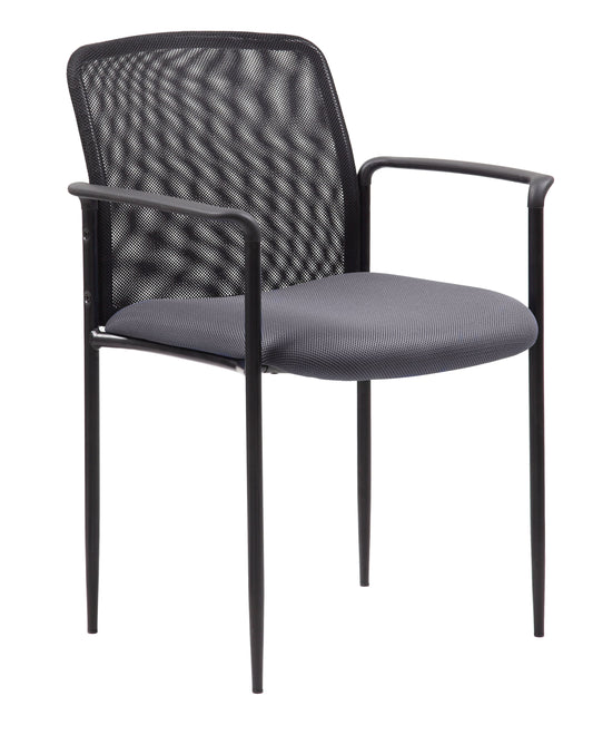 Boss Stackable Mesh Guest Chair - Grey