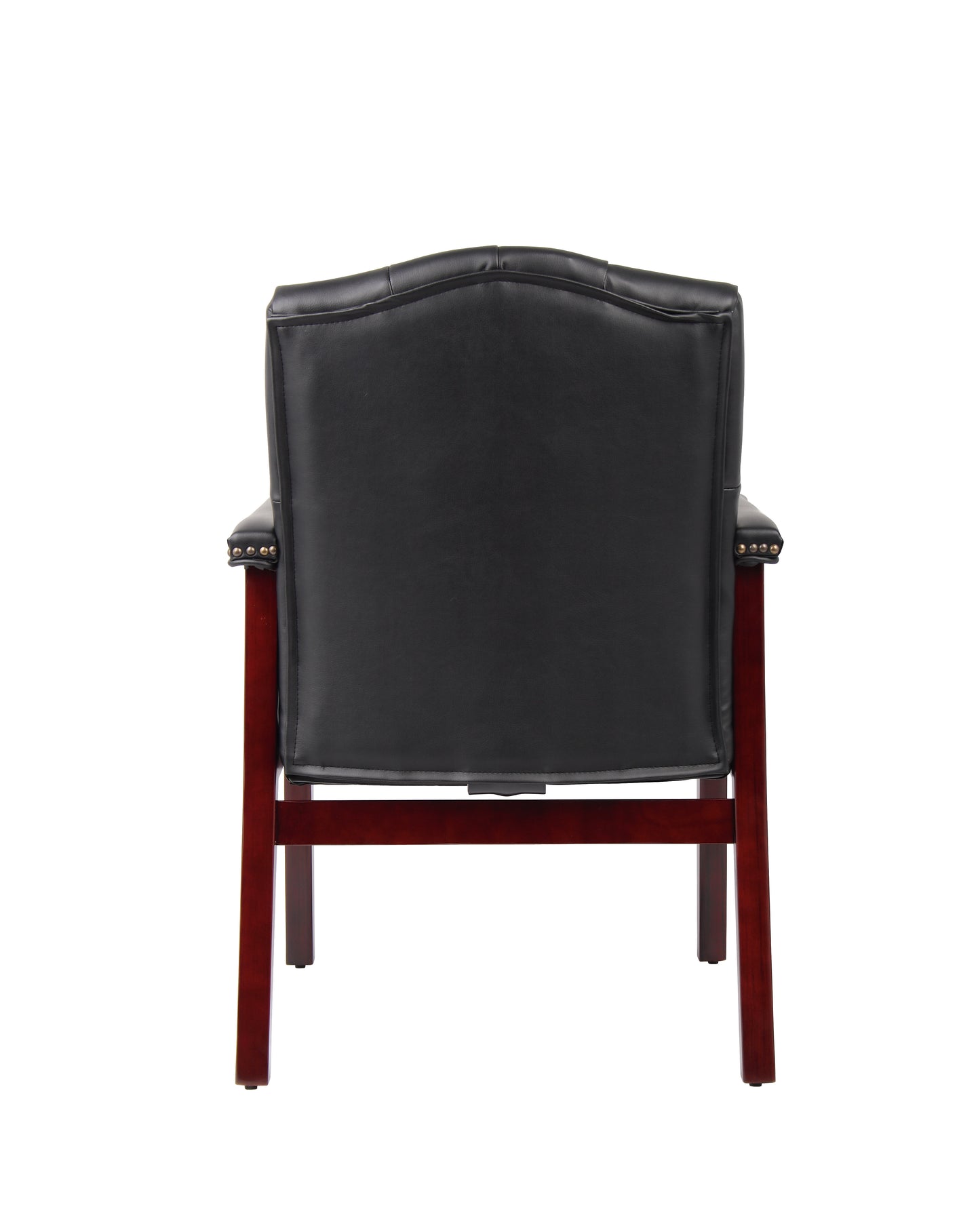 Boss Traditional Black Caressoft guest, accent or dining chair W/ Mahogany Finish image 5