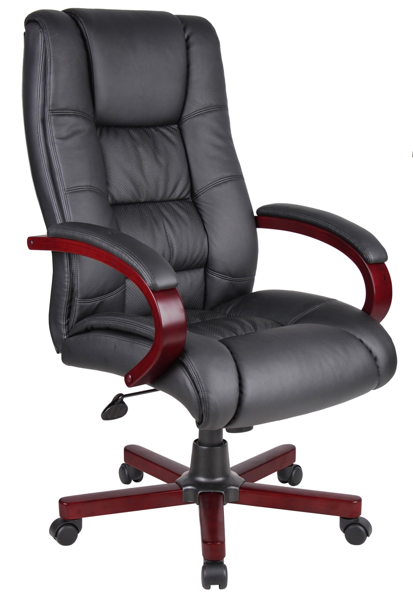 Boss High Back Executive Wood Finished Chair, Mahogany