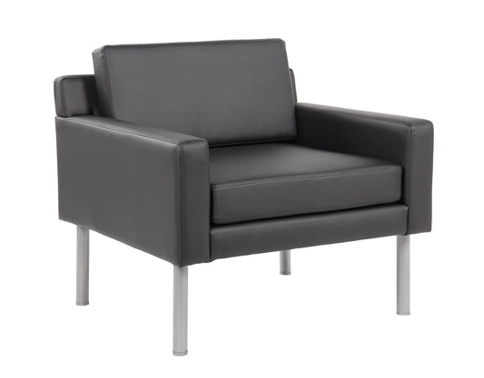 Boss Black Antimicrobial Vinyl Lounge Chair