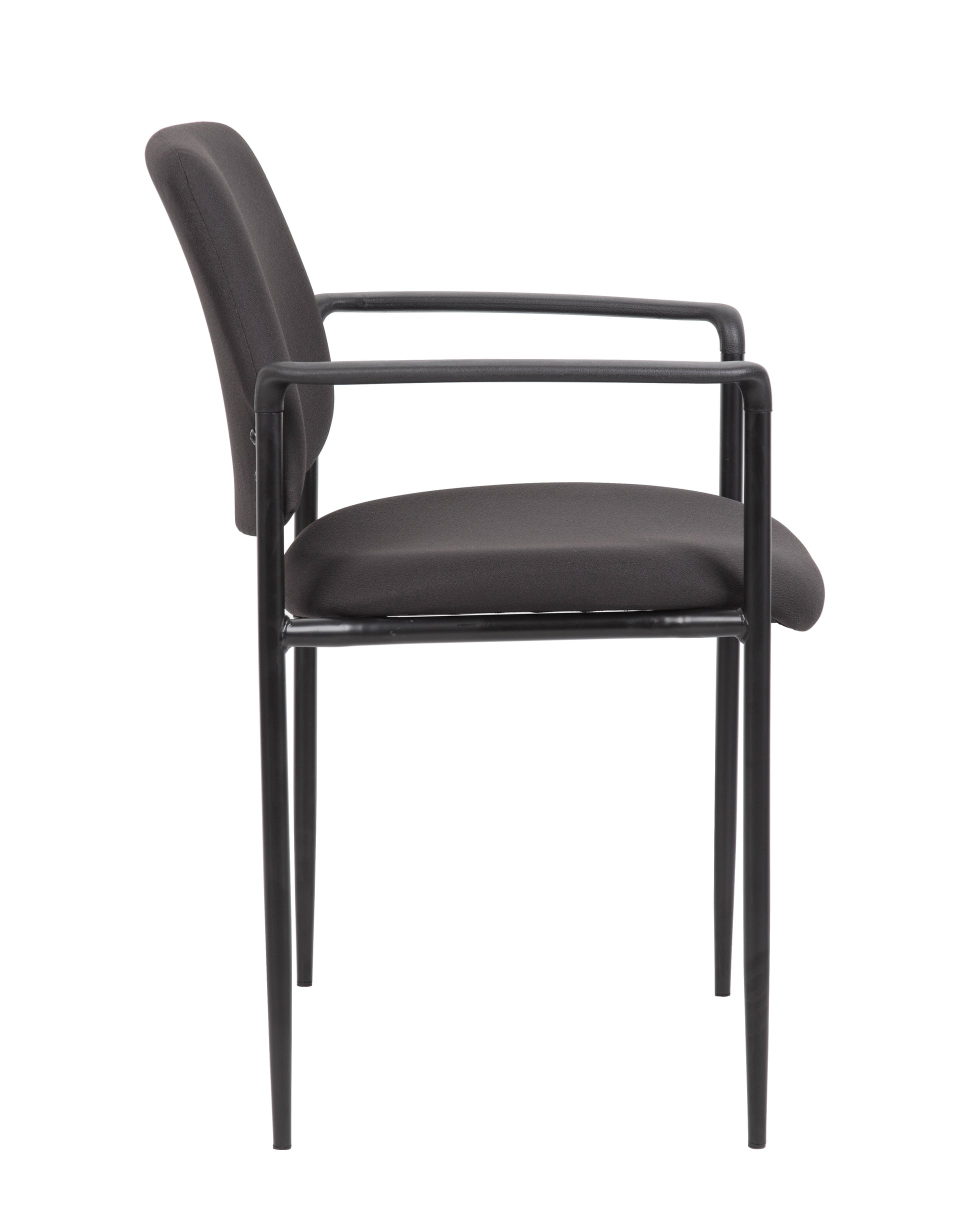 Boss Square Back  Diamond Stacking Chair W/Arm In Black image 6