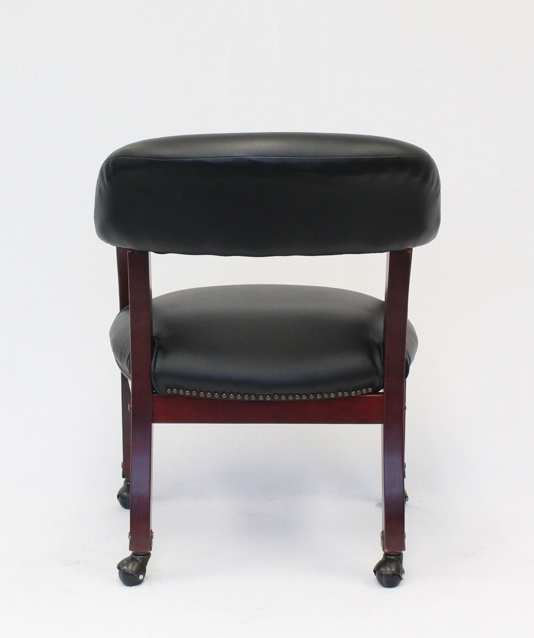Boss Captain's guest, accent or dining chair in Black Vinyl W/ Casters image 5