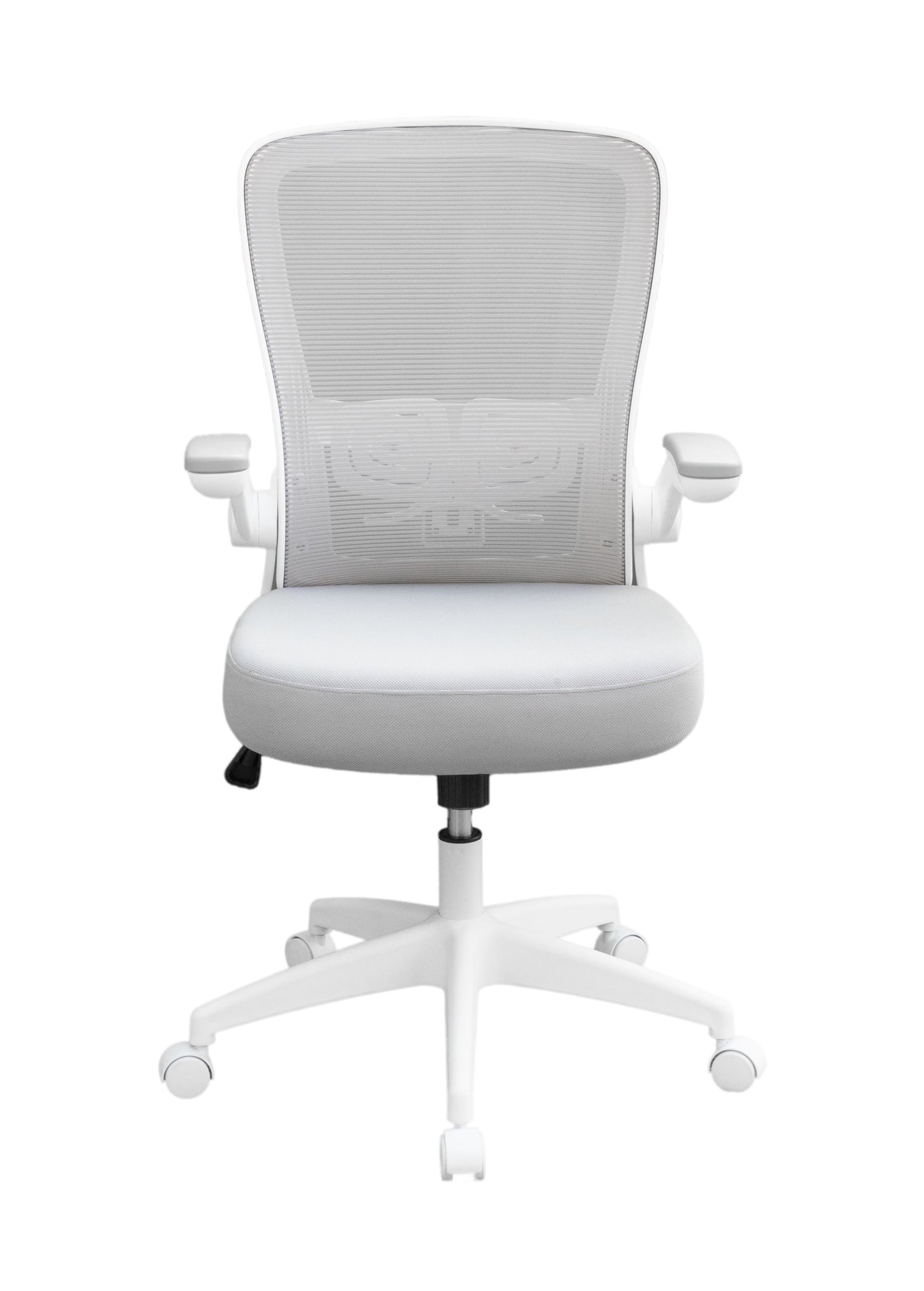 Boss Grey Mesh, Flip Arm, Task Chair, White Frame image 7