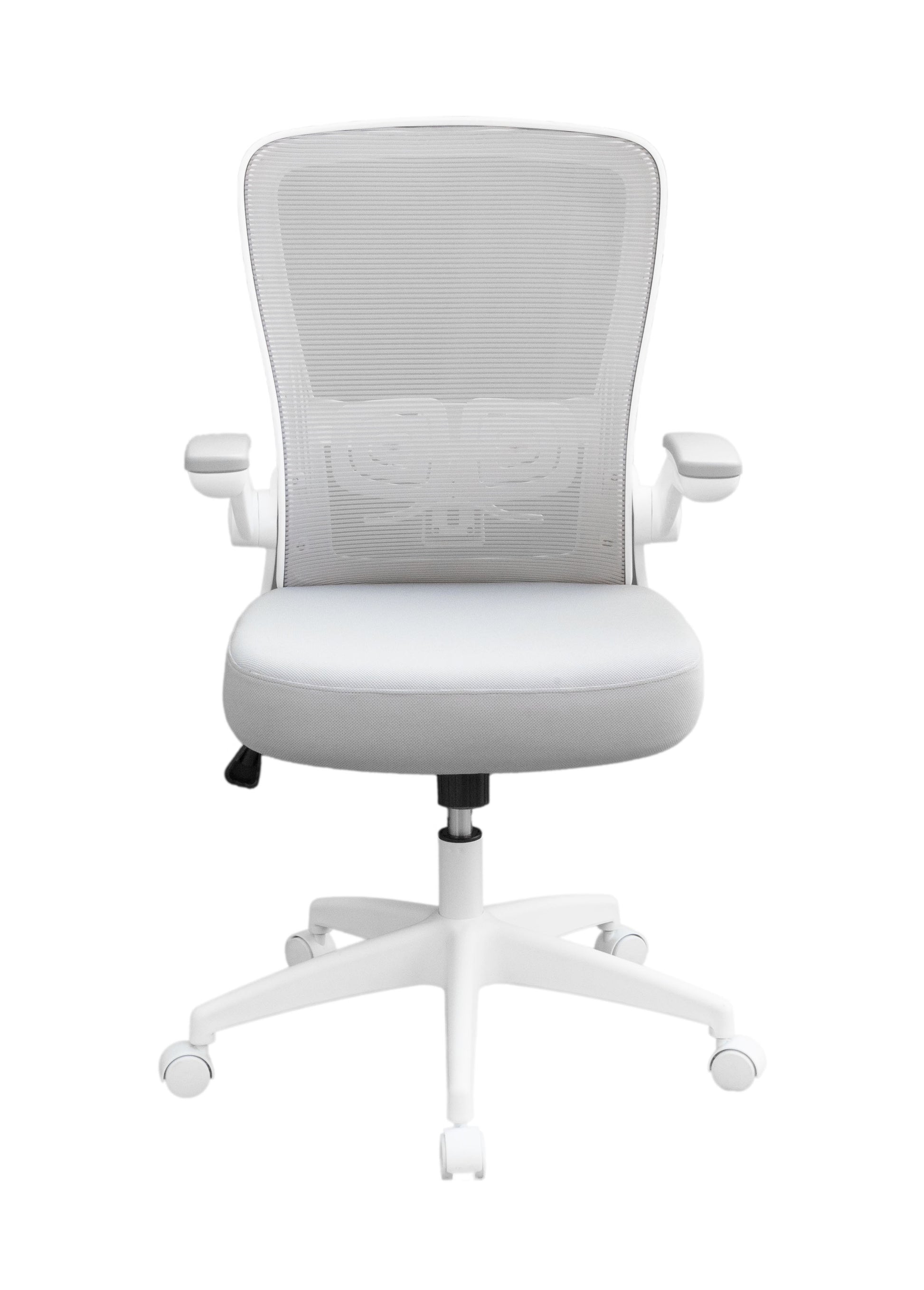 Boss Grey Mesh, Flip Arm, Task Chair, White Frame image 7