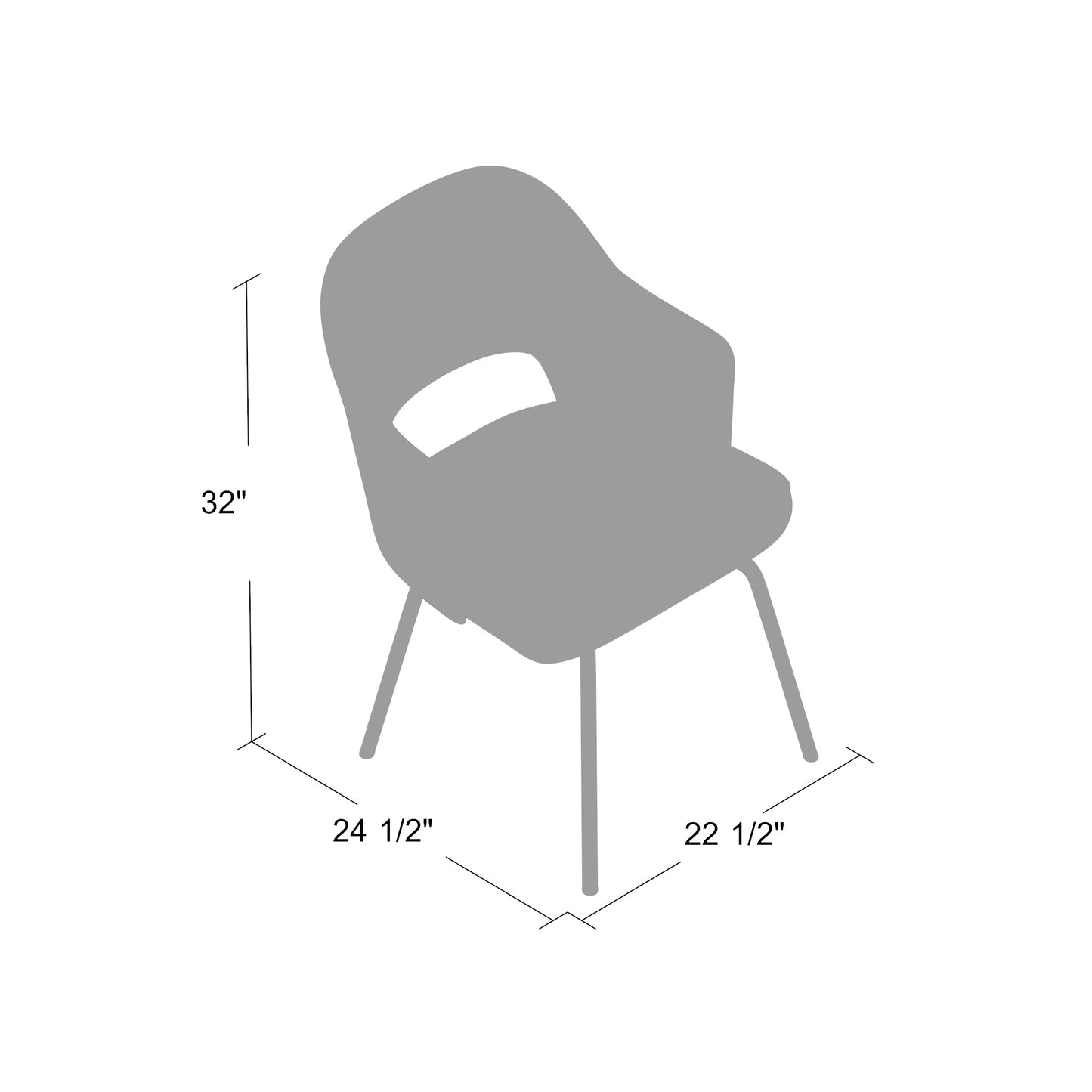 Grey Linen Guest Chair image 4