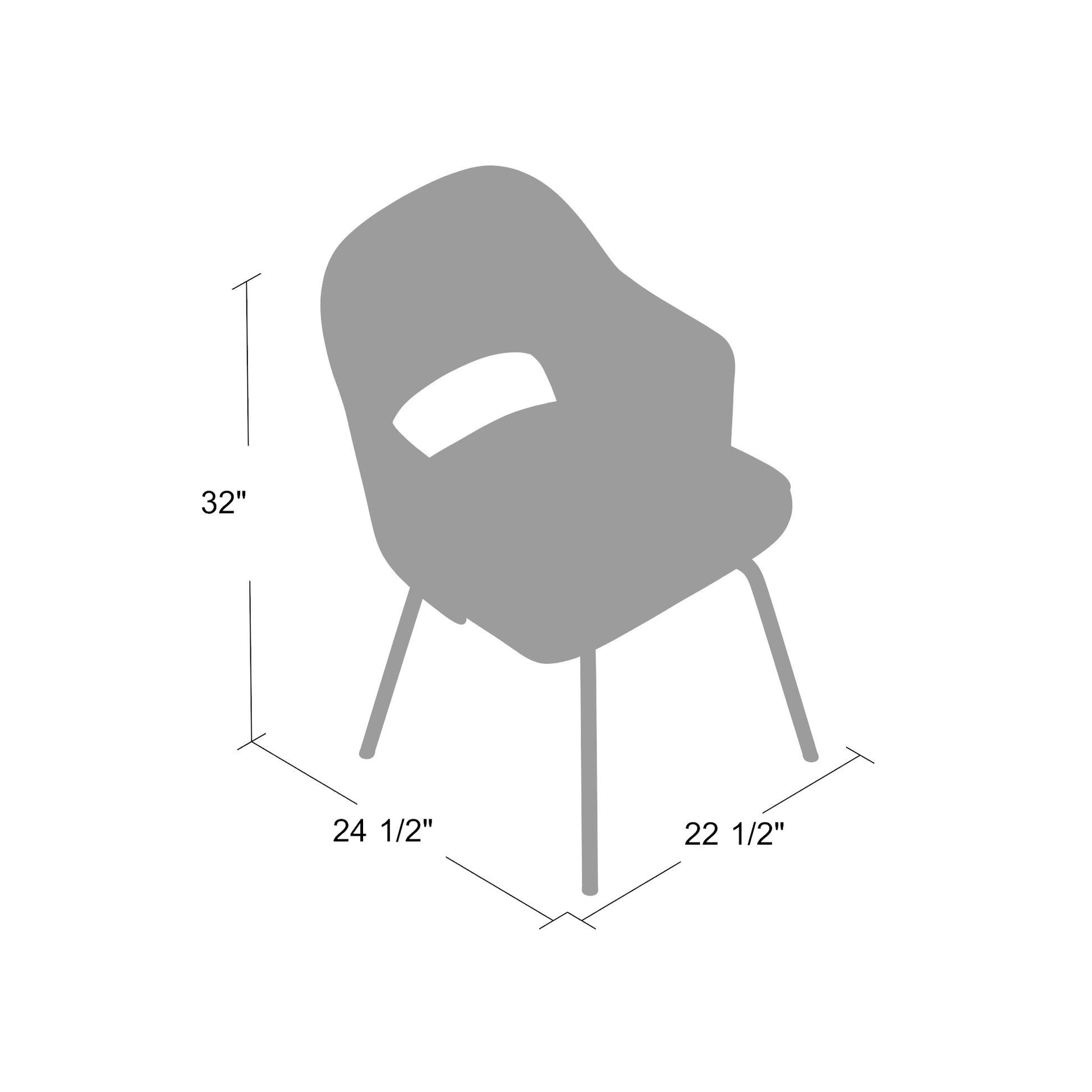 Grey Linen Guest Chair image 4