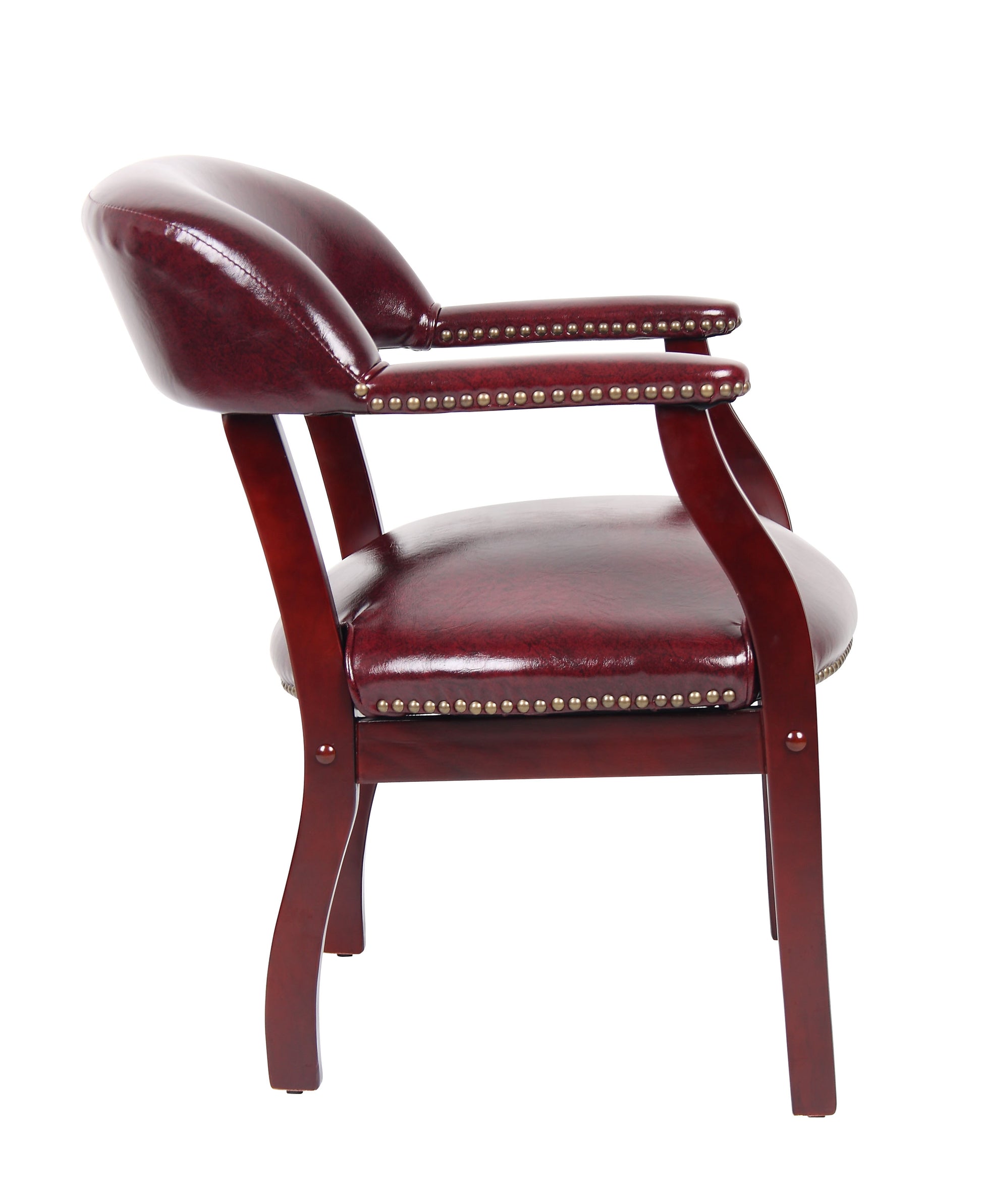Boss Captain's guest, accent or dining chair in Burgundy Vinyl image 5