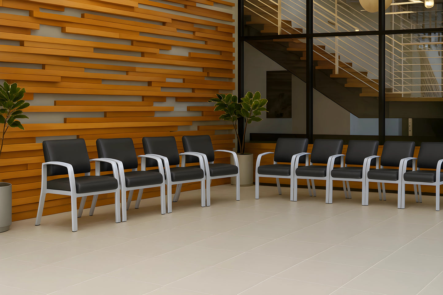 Boss Conrad Antimicrobial Guest/Reception Chair, Black image 2
