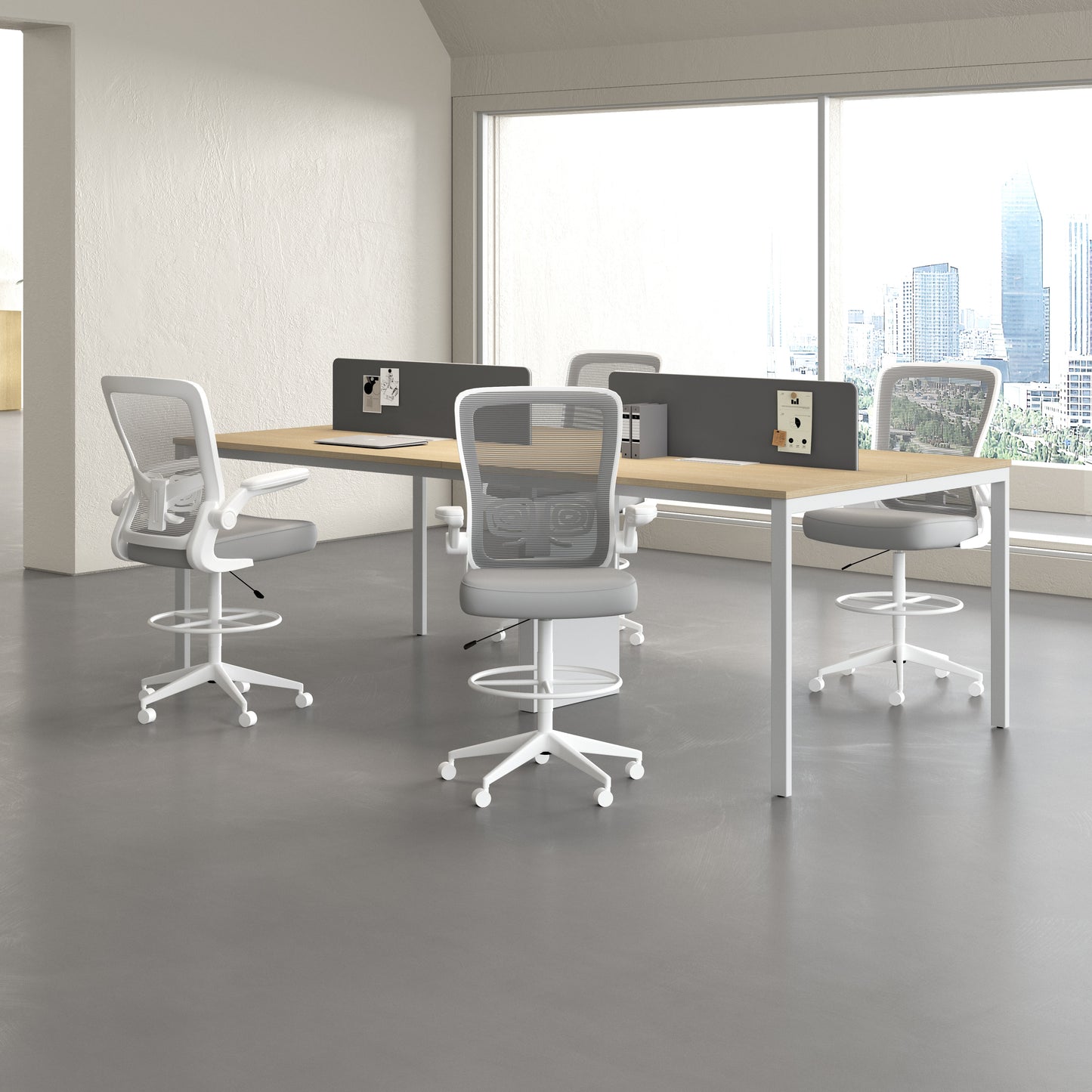 Boss Grey Mesh, Flip Arm, Stool image 2