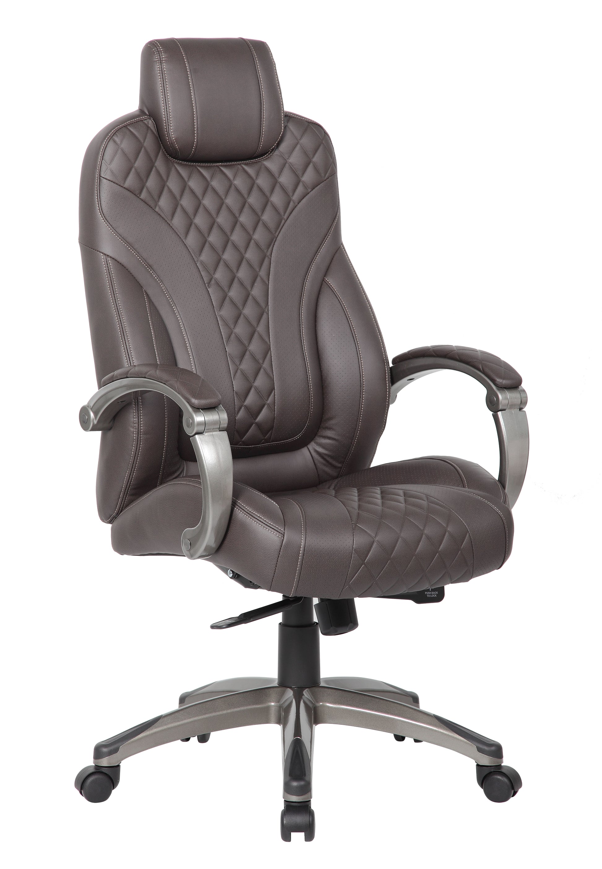Boss Executive Hinged Arm Chair - Brown