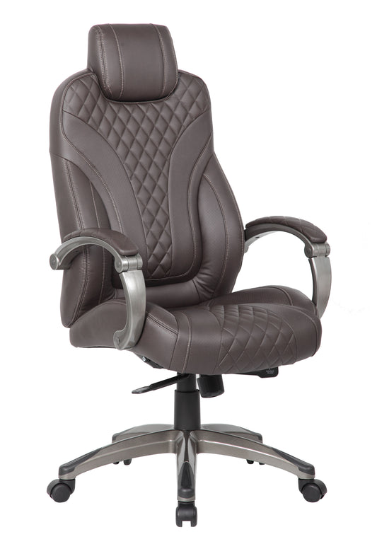 Boss Executive Hinged Arm Chair - Brown