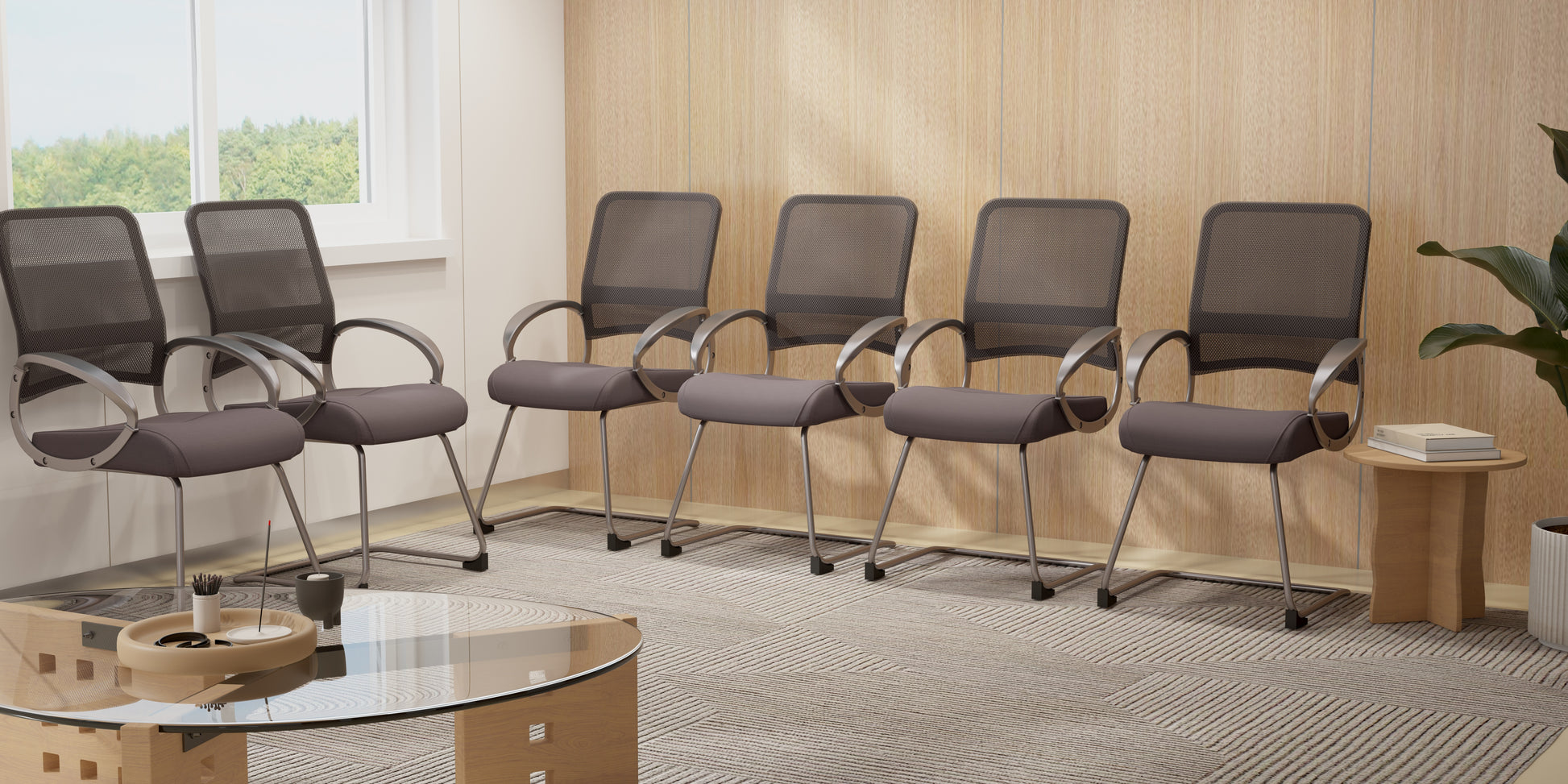 Boss Mesh Back W/ Pewter Finish Guest Chair image 2
