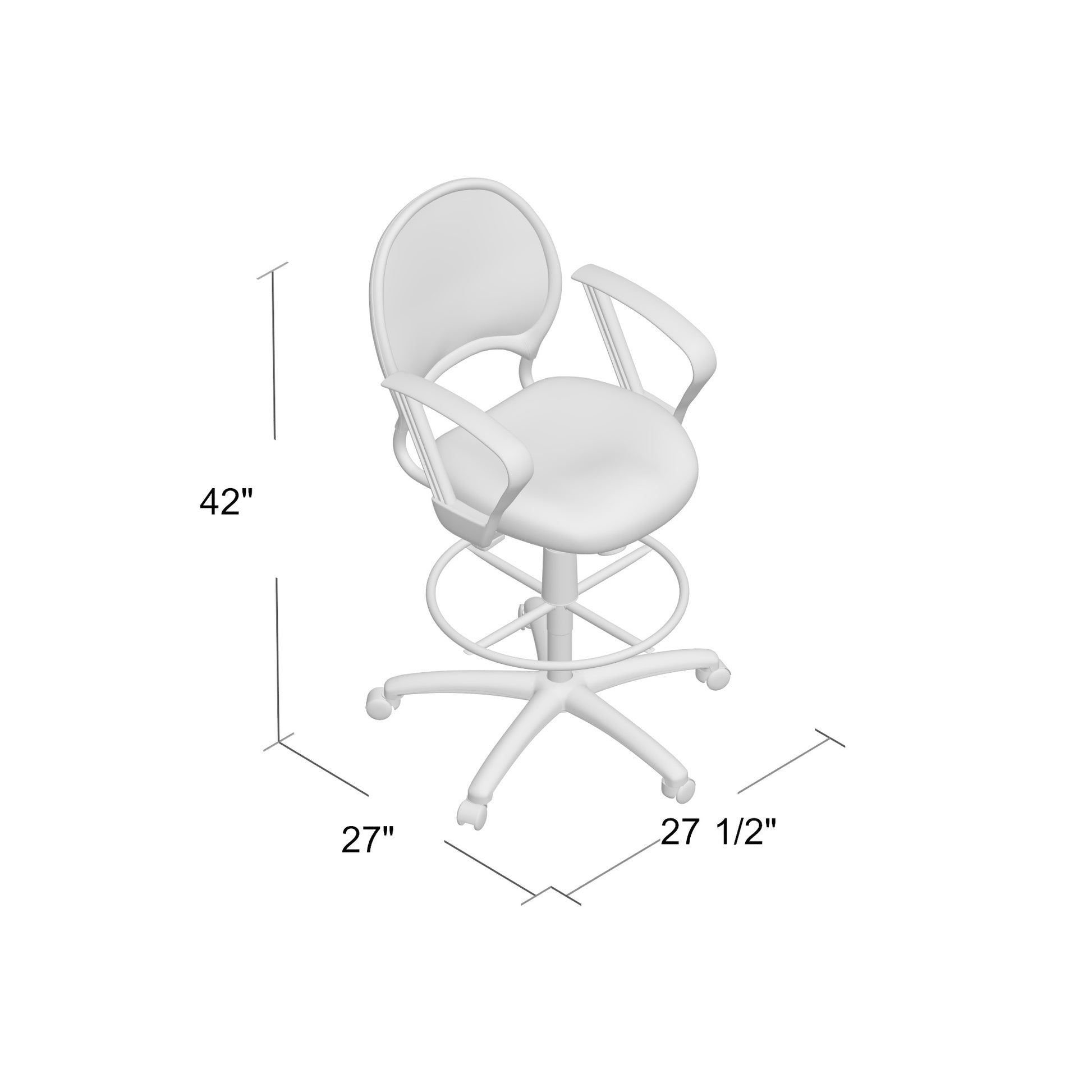 Boss Mesh Drafting Stool W/ Loop Arms image 4