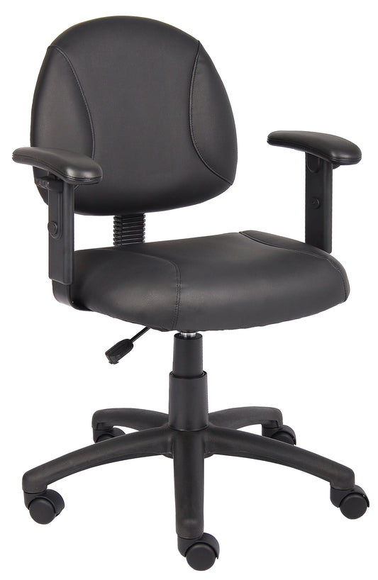 Boss Black Posture Chair W/ Adjustable Arms