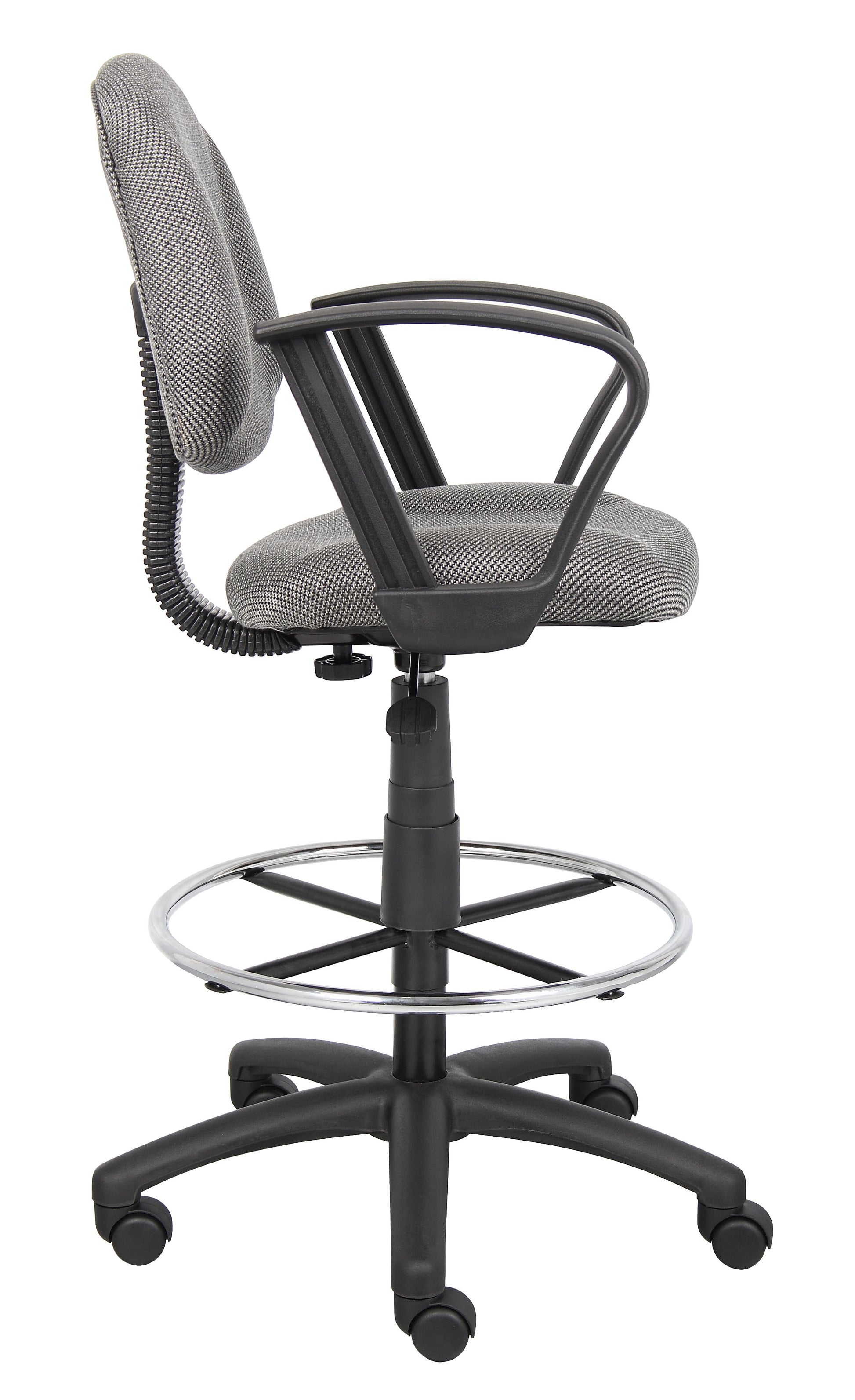 Boss Drafting Stool (B315-Gy) W/Footring And Loop Arms image 7