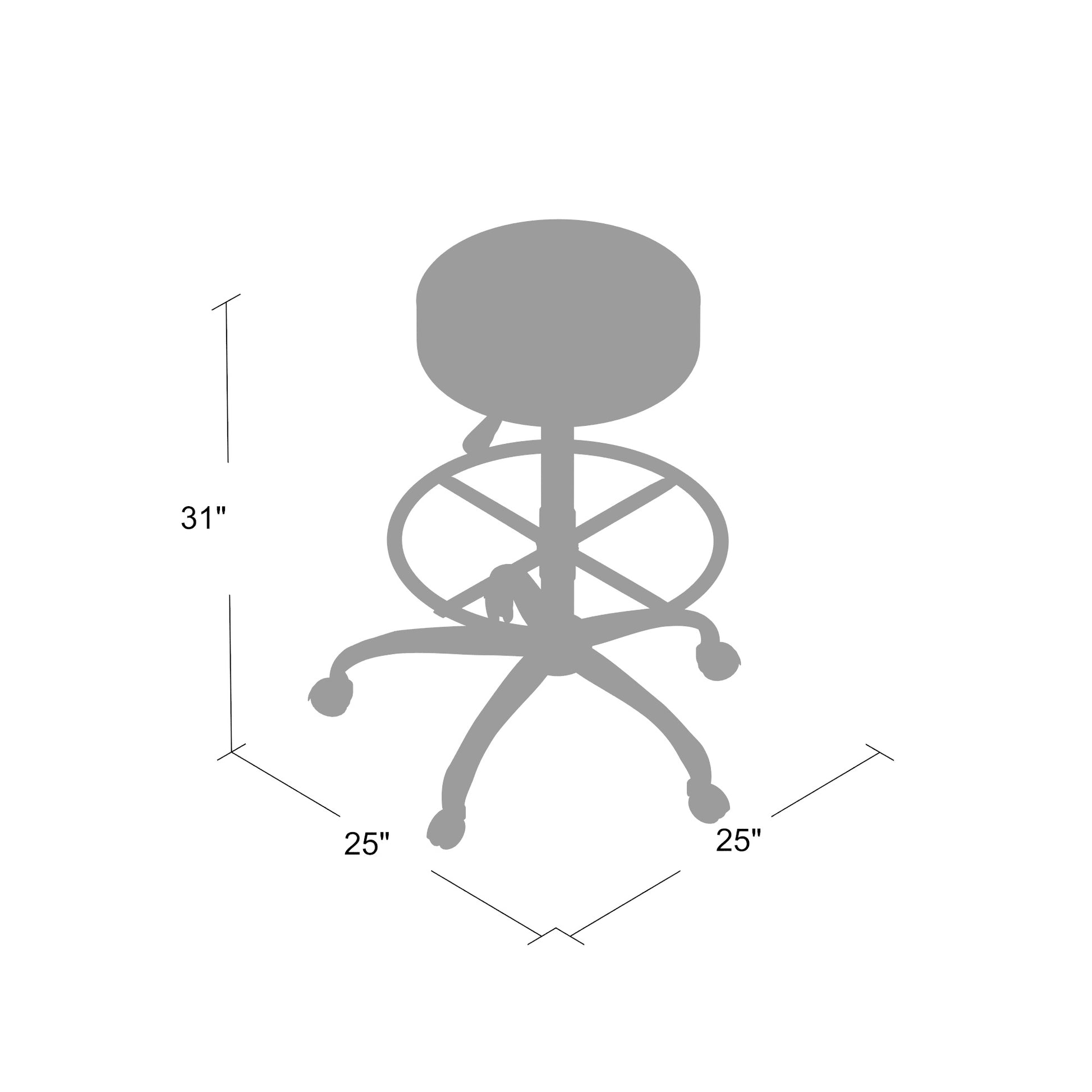 Boss Antimicrobial Vinyl Medical/Drafting Stool image 4