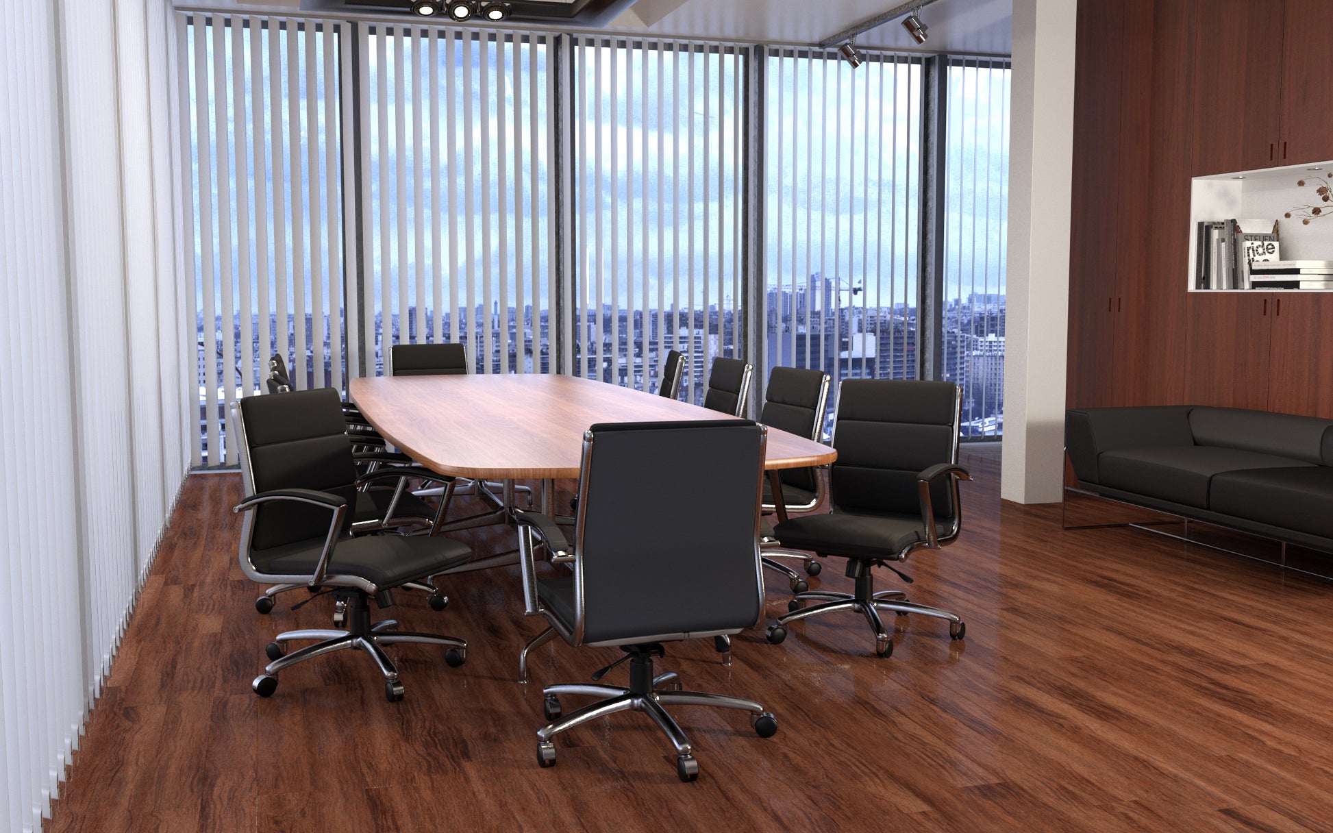 Boss Executive CaressoftPlus Chair with Metal Chrome Finish - Mid Back image 2
