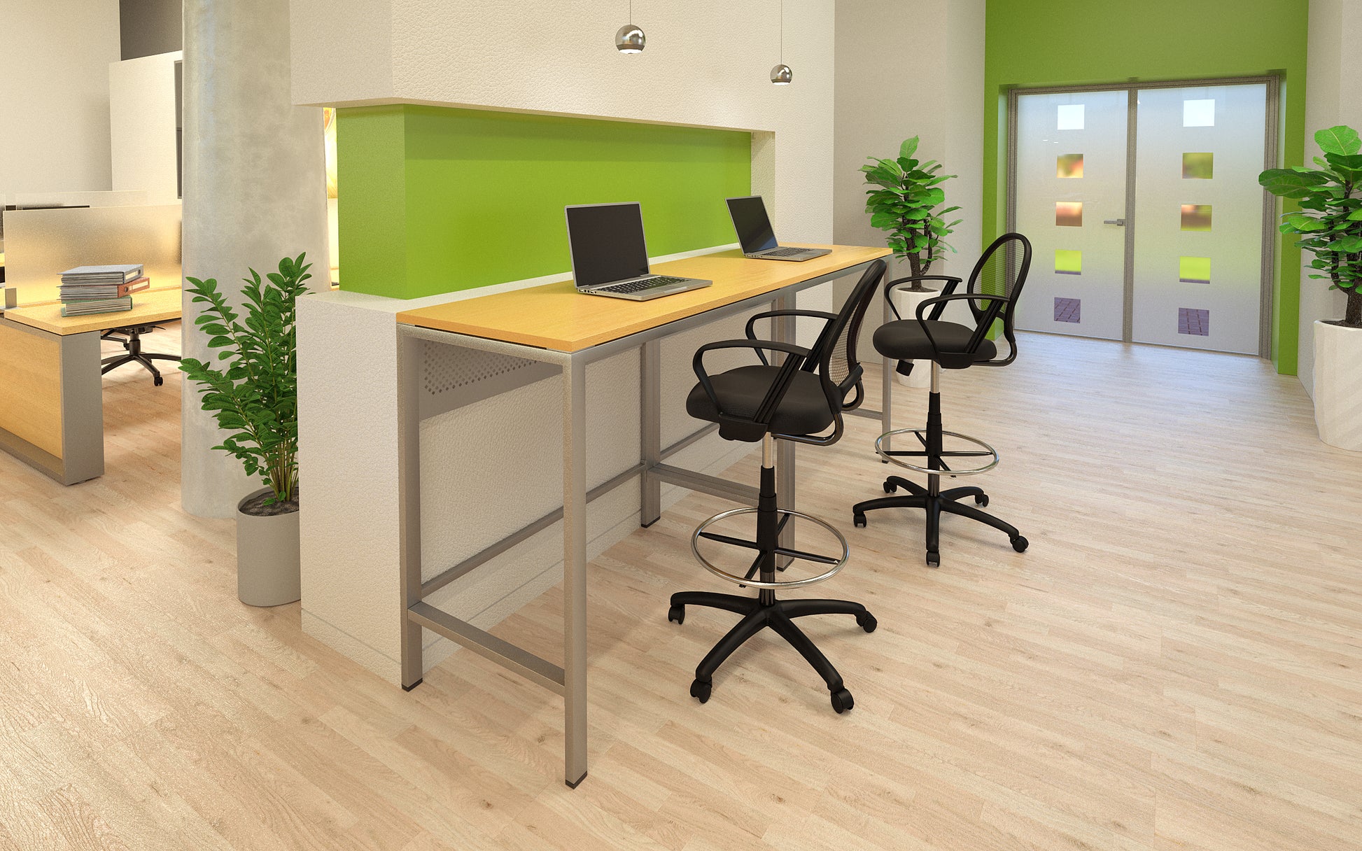Boss Mesh Drafting Stool W/ Loop Arms image 2