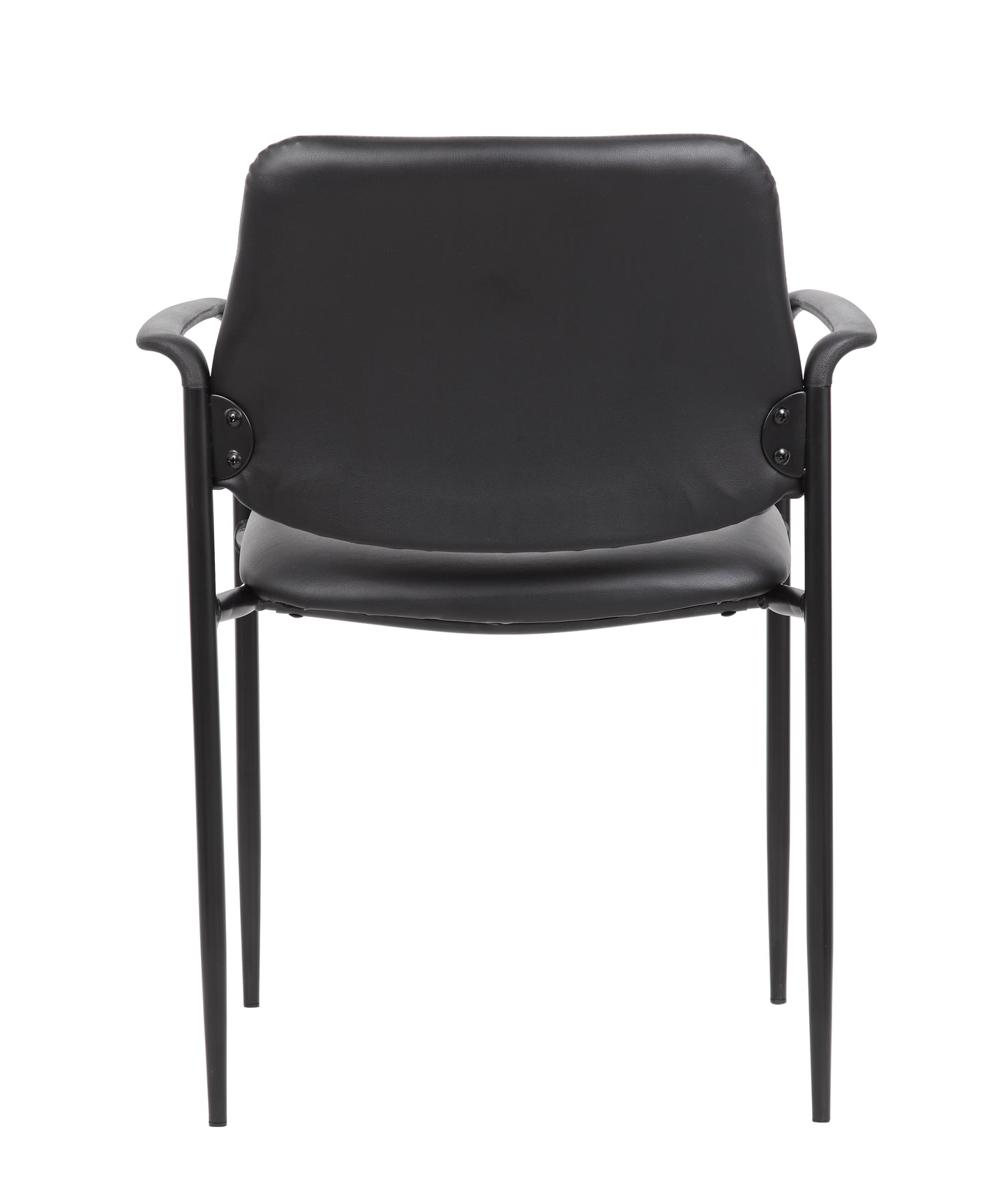 Boss Square Back  Diamond Stacking Chair W/Arm In Black Caressoft image 5