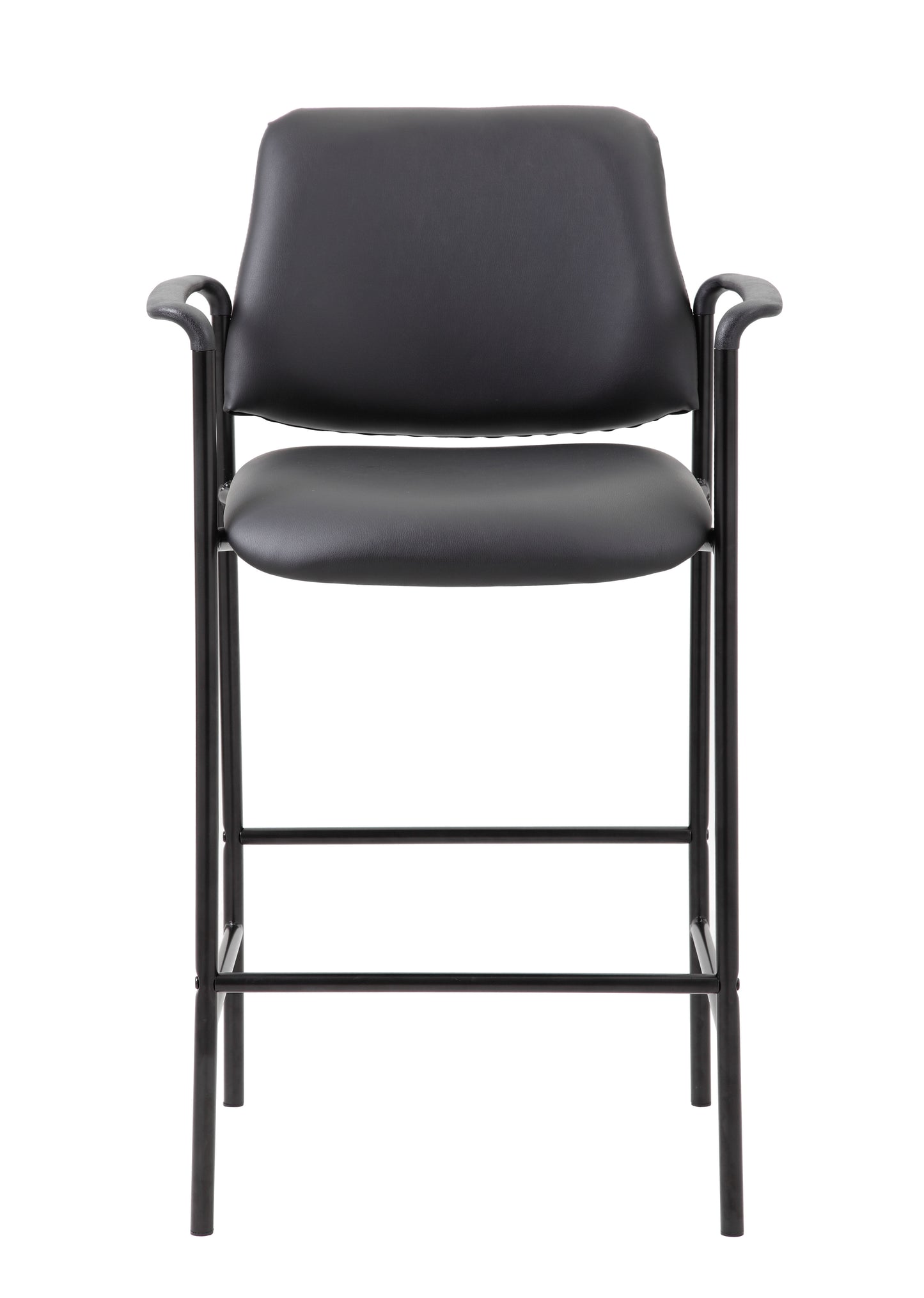 Boss Square Back Diamond Stool W/Arm In Black Caressoft image 6