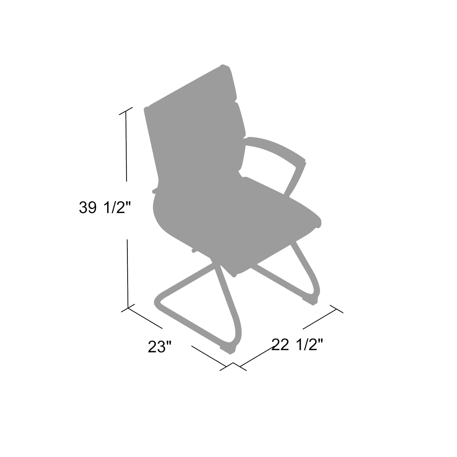 Boss Executive CaressoftPlus Chair with Metal Chrome Finish - Guest Chair image 4