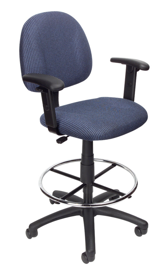 Boss Drafting Stool (B315-Be) W/Footring And Adjustable Arms