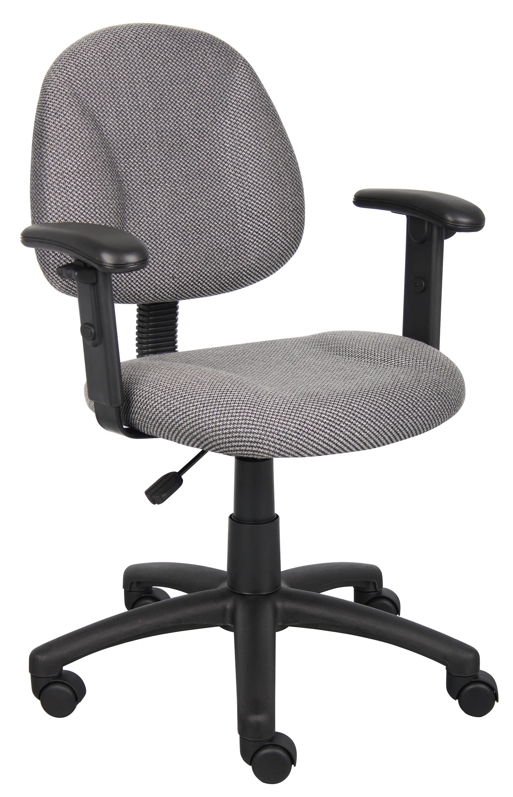 Boss Grey  Deluxe Posture Chair W/ Adjustable Arms