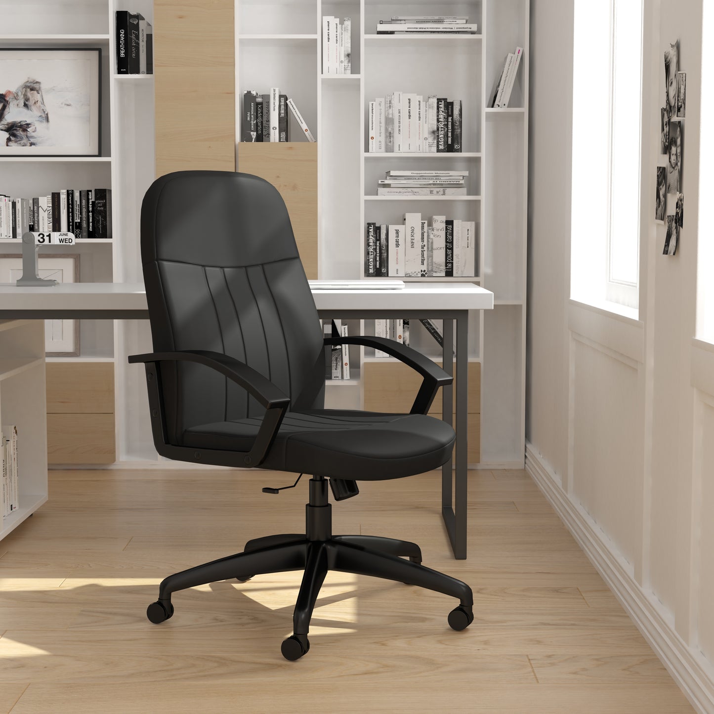 Boss Mid Back Fabric Managers Chair In Black image 2