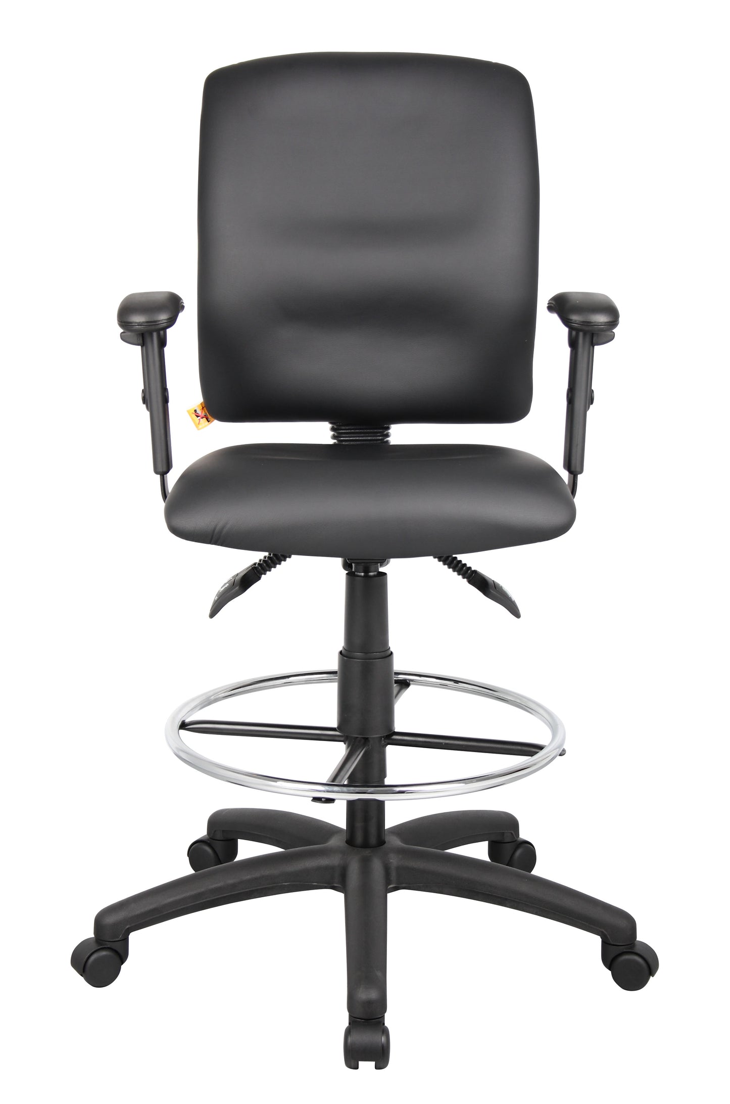 Boss Multi-Function LeatherPlus Drafting Stool W/ Adjustable Arms image 5
