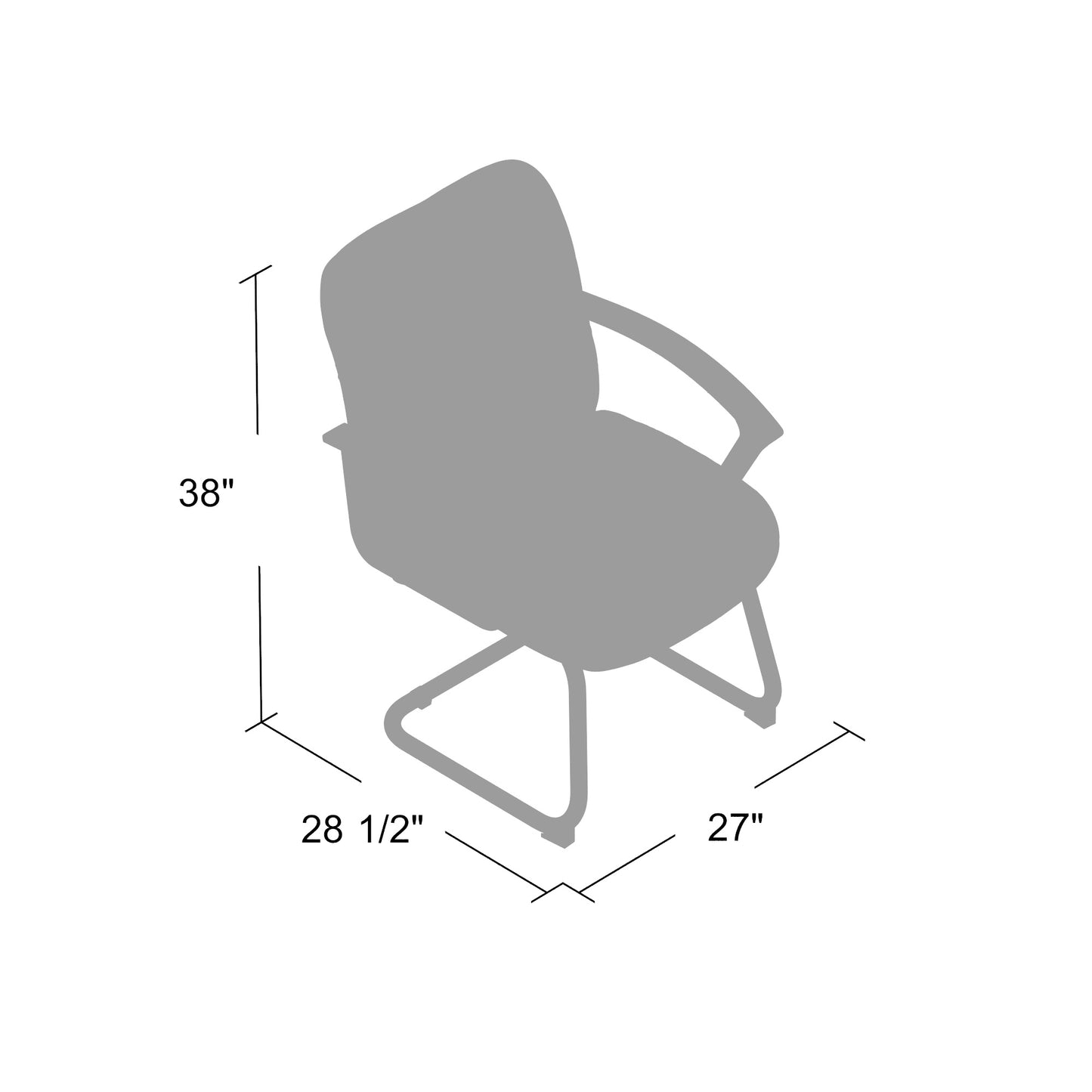 Boss Mid Back LeatherPlus Guest Chair image 3