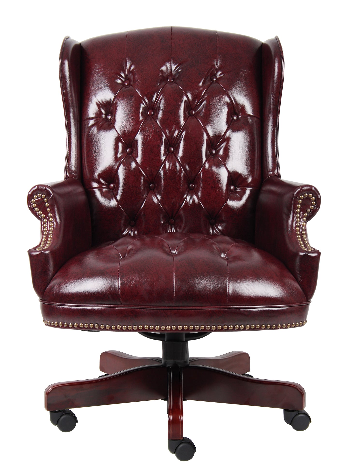 Boss Wingback Traditional Chair In Burgundy image 4
