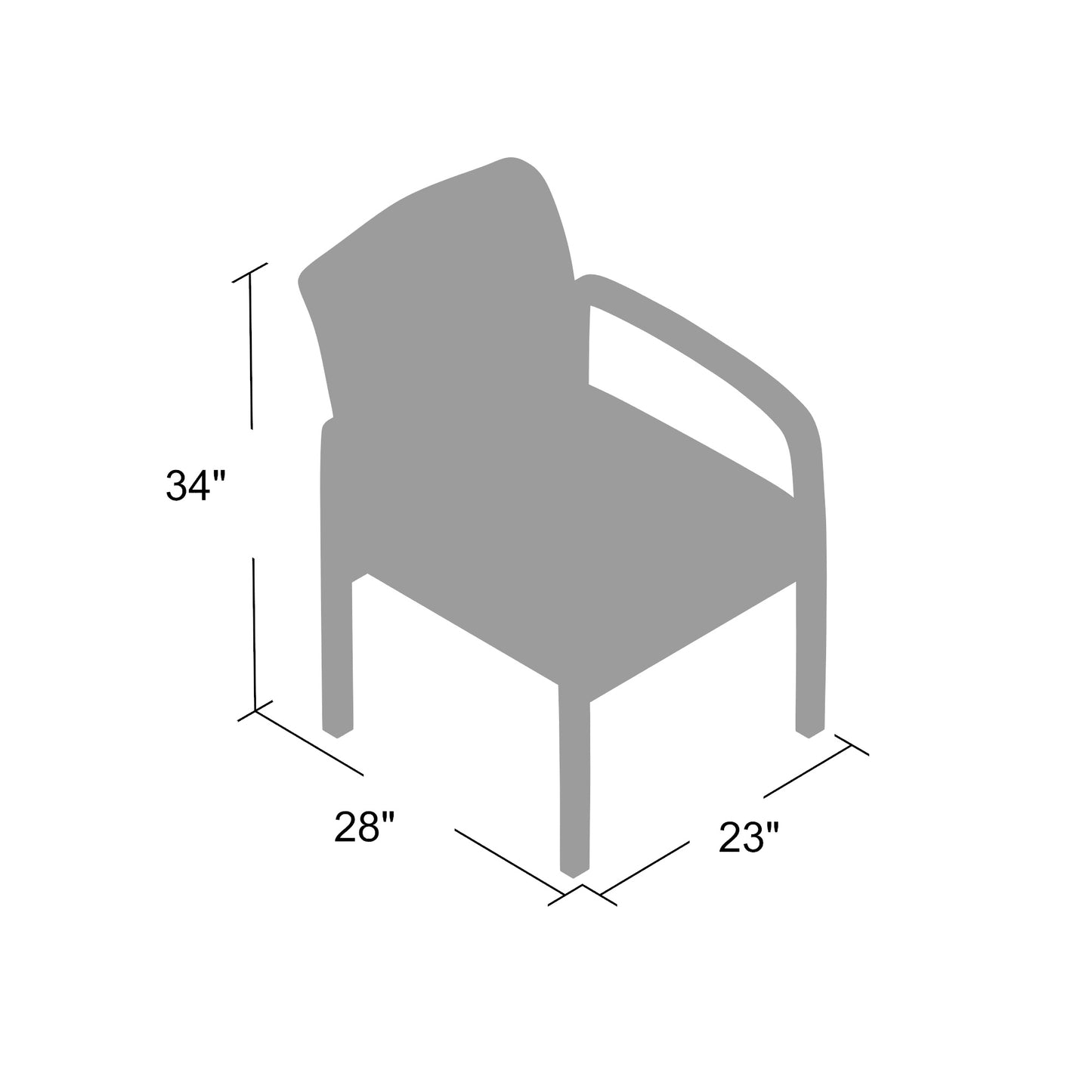 Boss NTR (No Tools Required) guest, accent or dining chair image 4