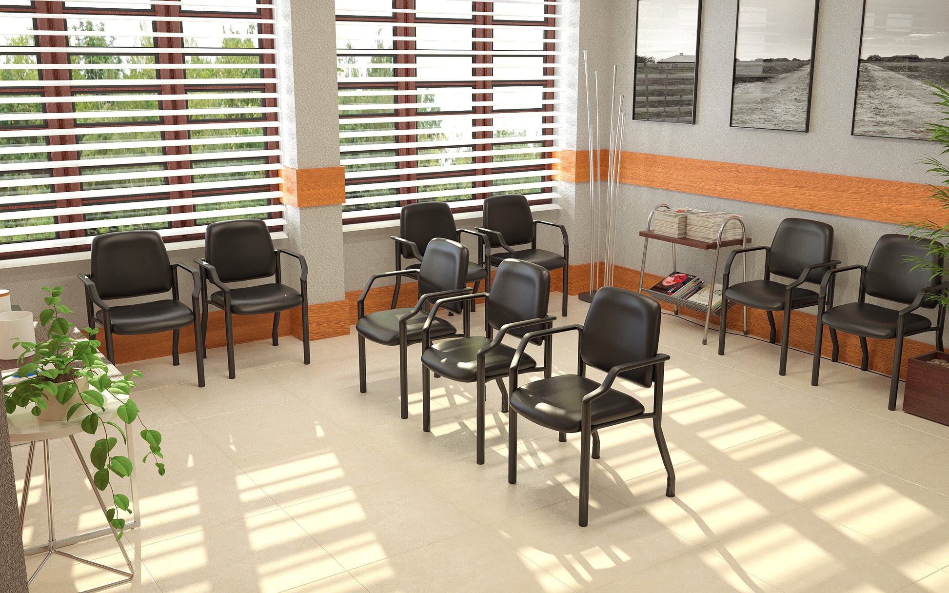 Boss Antimicrobial Guest Chair, 300 lb. weight capacity image 2